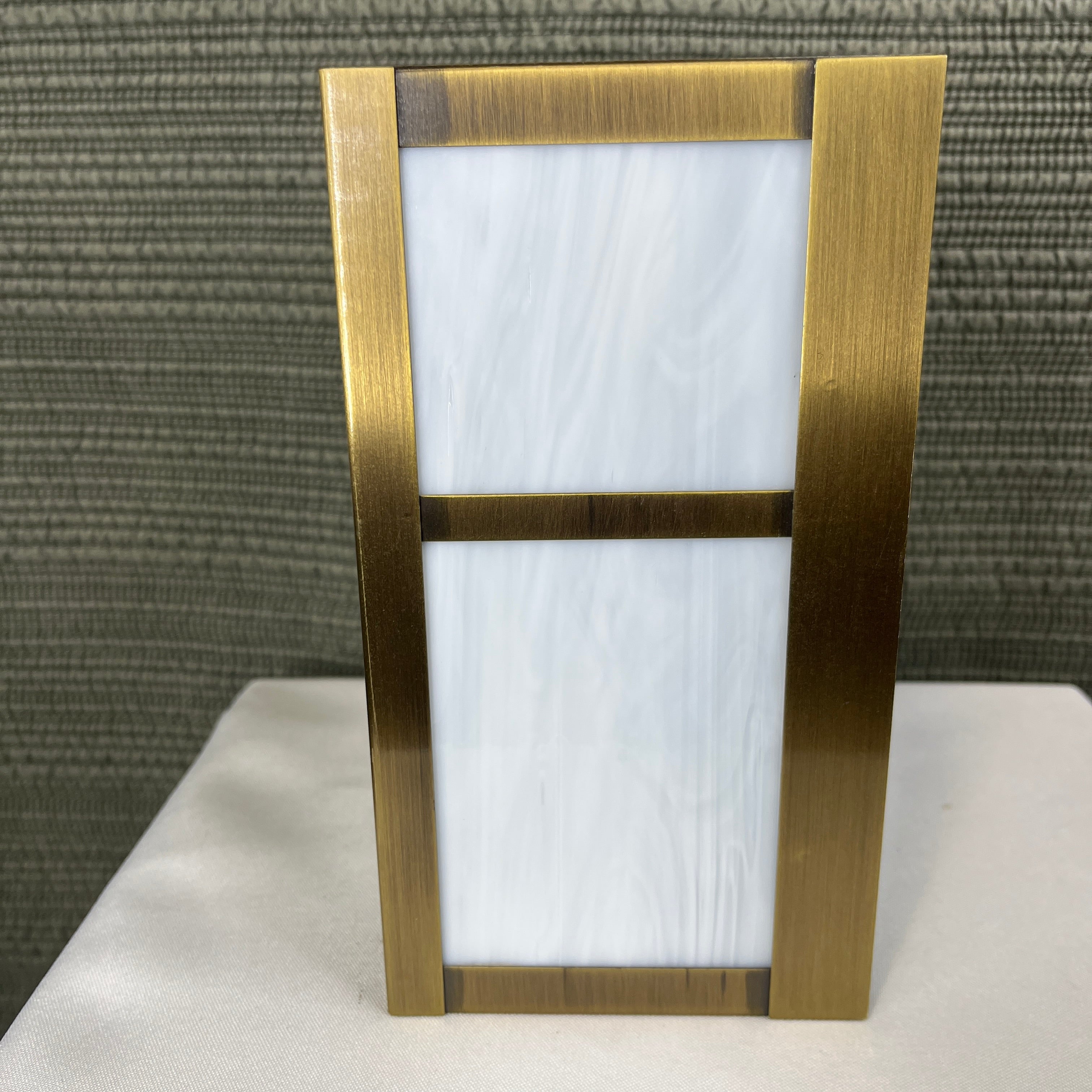 Arroyo Craftsman Mission 1-Light Antiqued Brass with White Glass Wall Sconce 5.12"x 8"x 4.25"