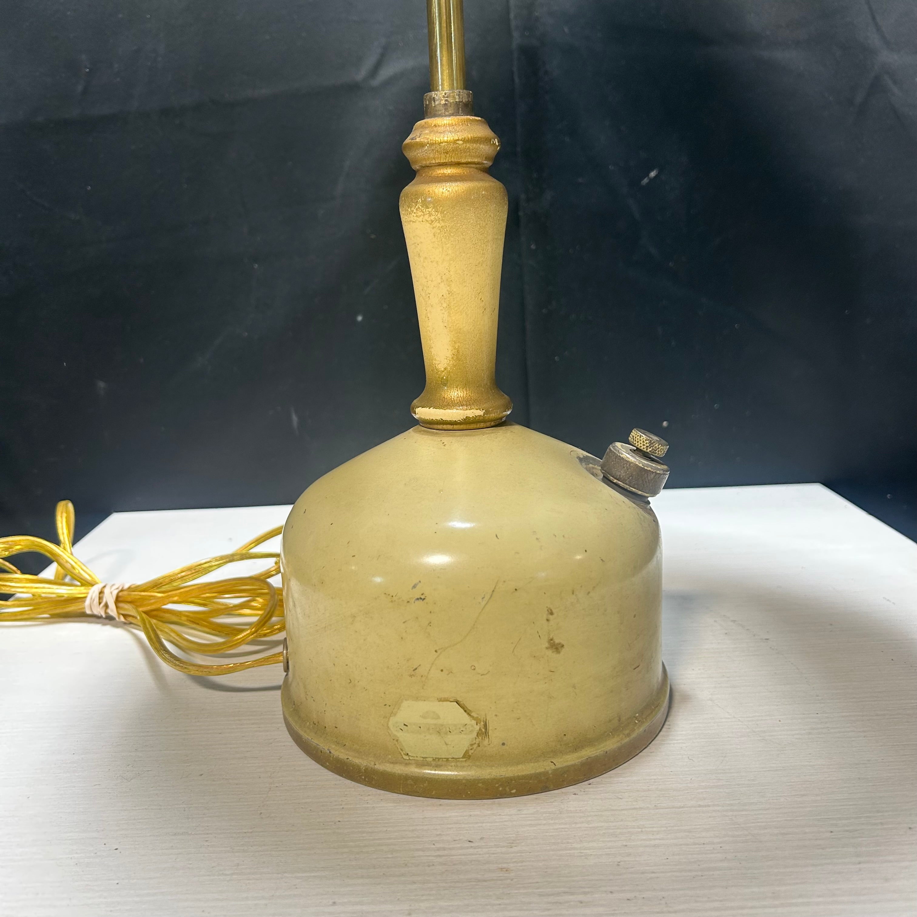 Vintage Coleman Lamp & Stove Conversion With Fish Lamp Shade 12"x 21"
