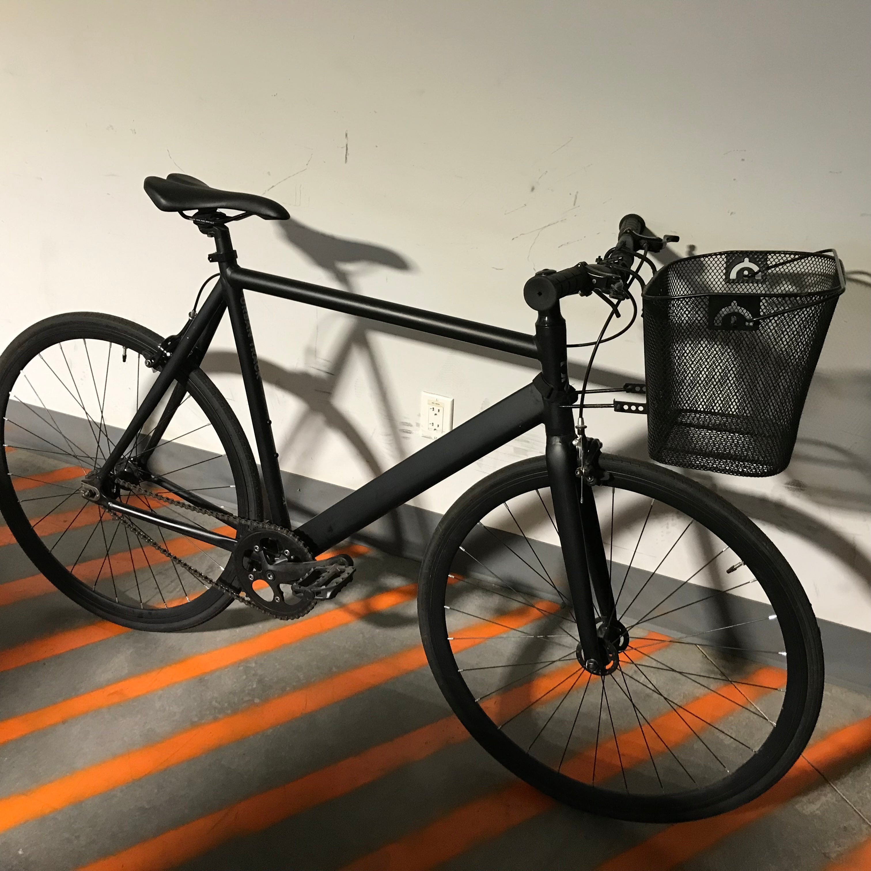 Urban Track 56cm Black Single Speed, Hand Brakes Town Bike