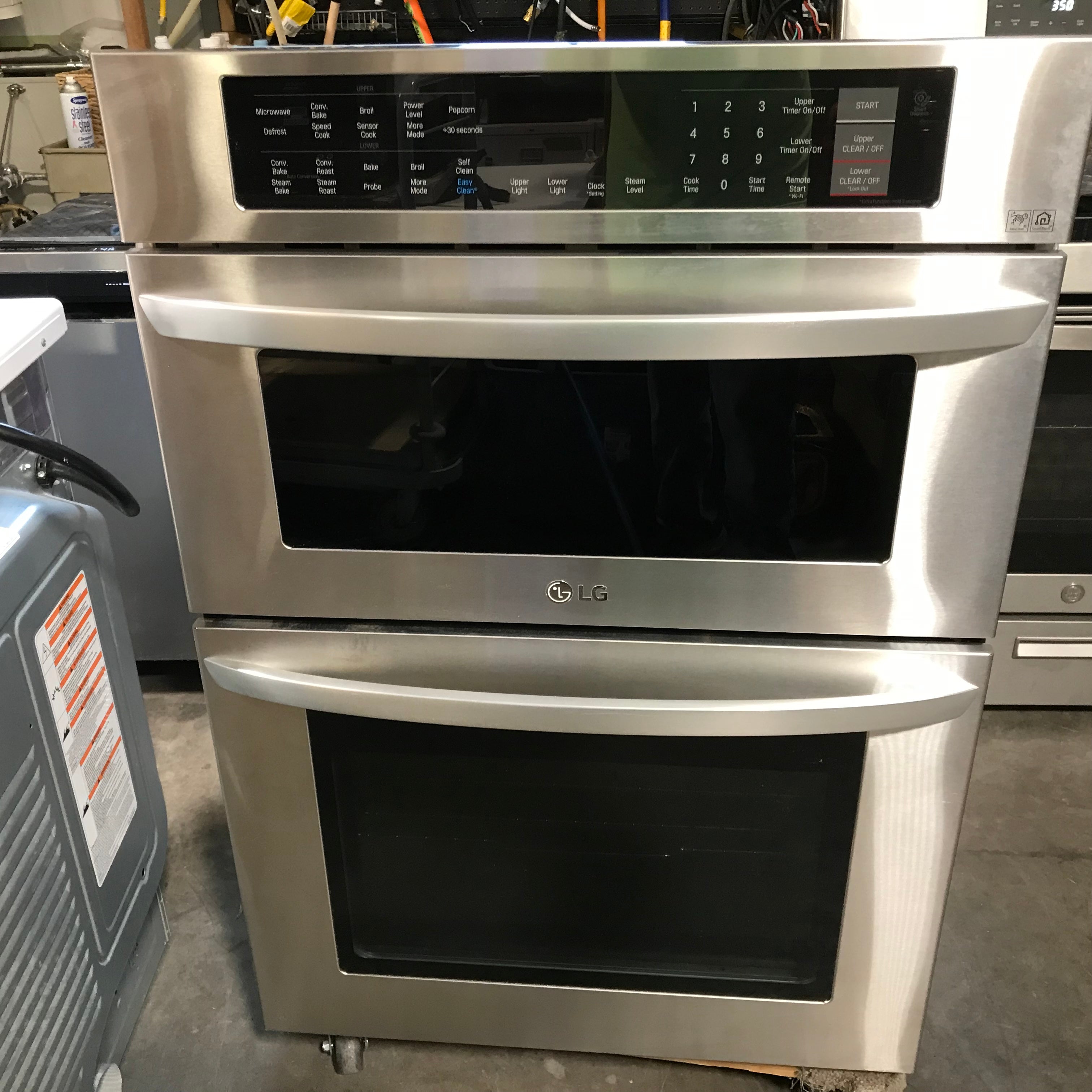 LG Stainless Steel Wall Oven & Upper Microwave 30"x 20"x 44"
