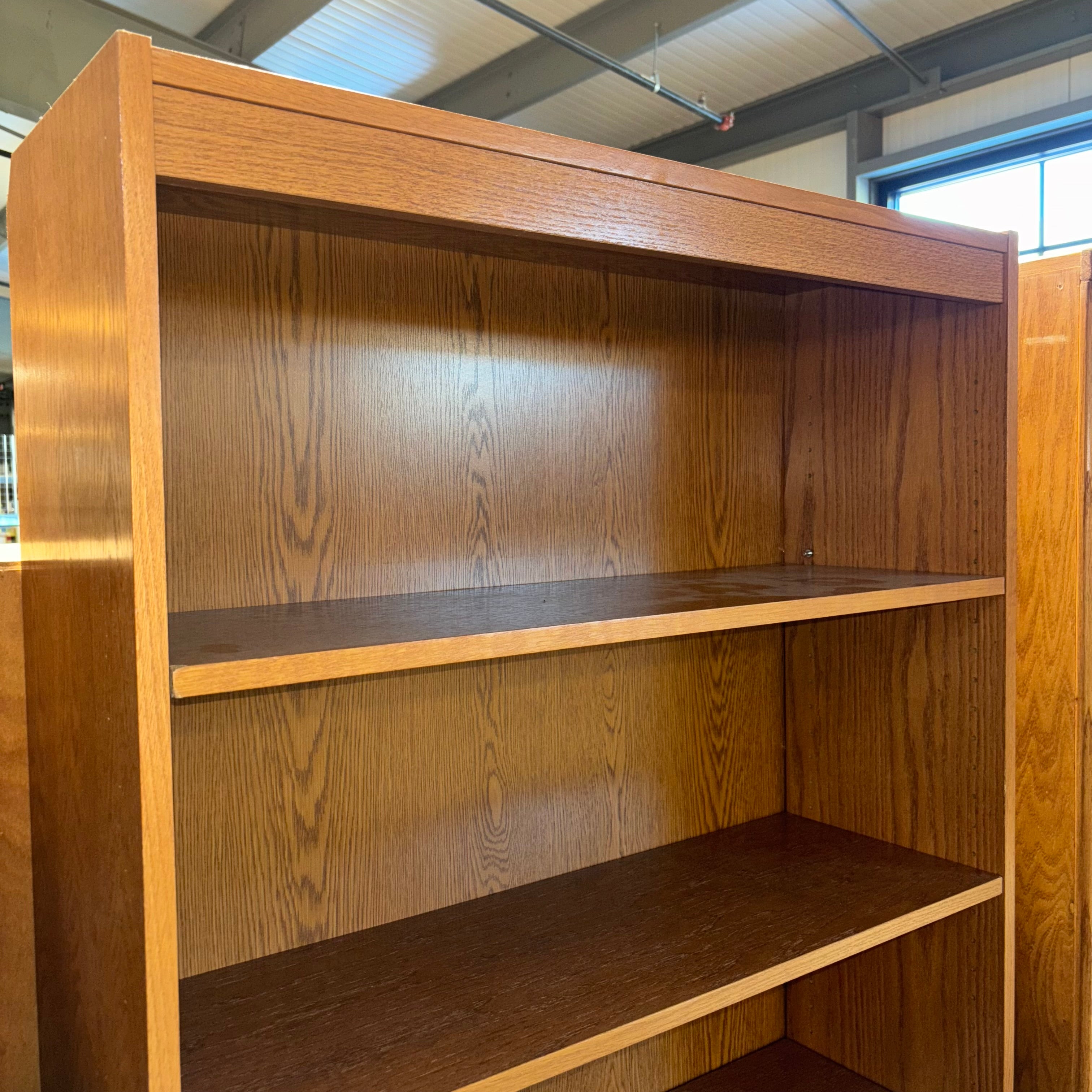 Wood Style Laminate 6 Shelves Adjustable Height Bookcase 36"x 12"x 84"