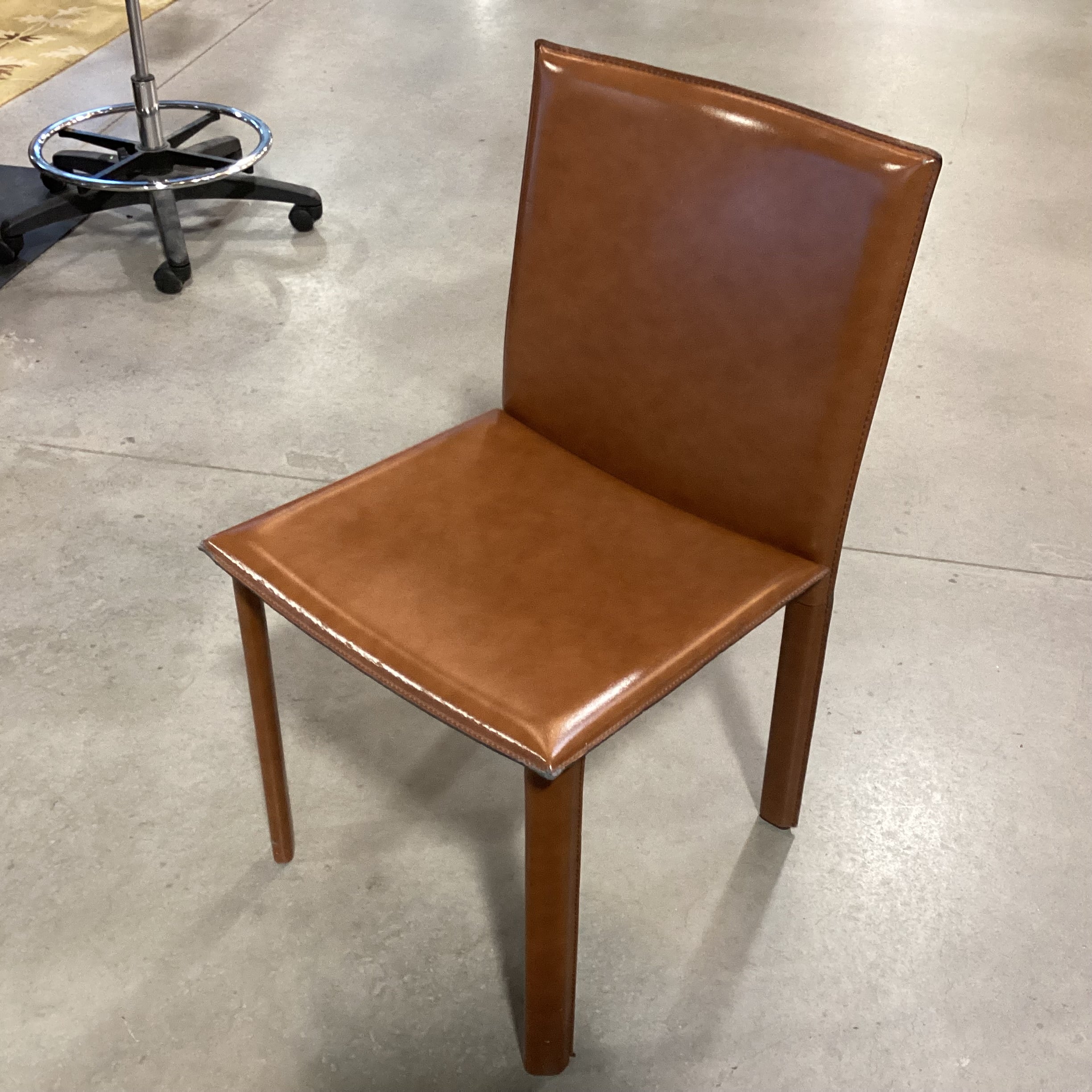 Modern Leather Wrapped Dining Chair 18.5"x 20"x 33.5"