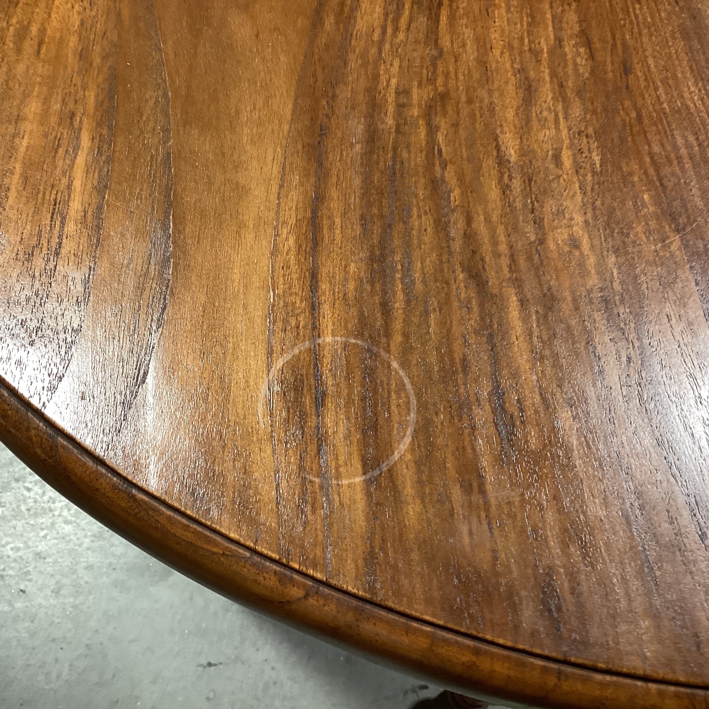 Solid Wood Half Moon with Carved Detail 1 Drawer Accent Table 32"x 16"x 29"