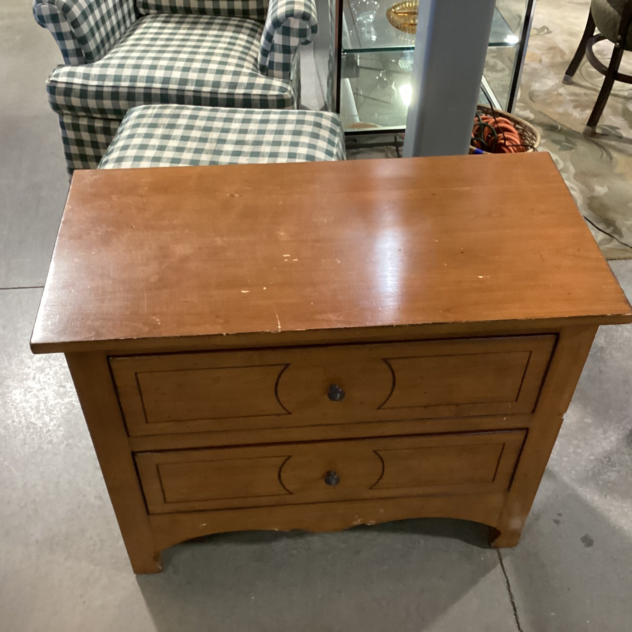 Finished Wood 2 Drawer Chest 36"x 18"x 30"