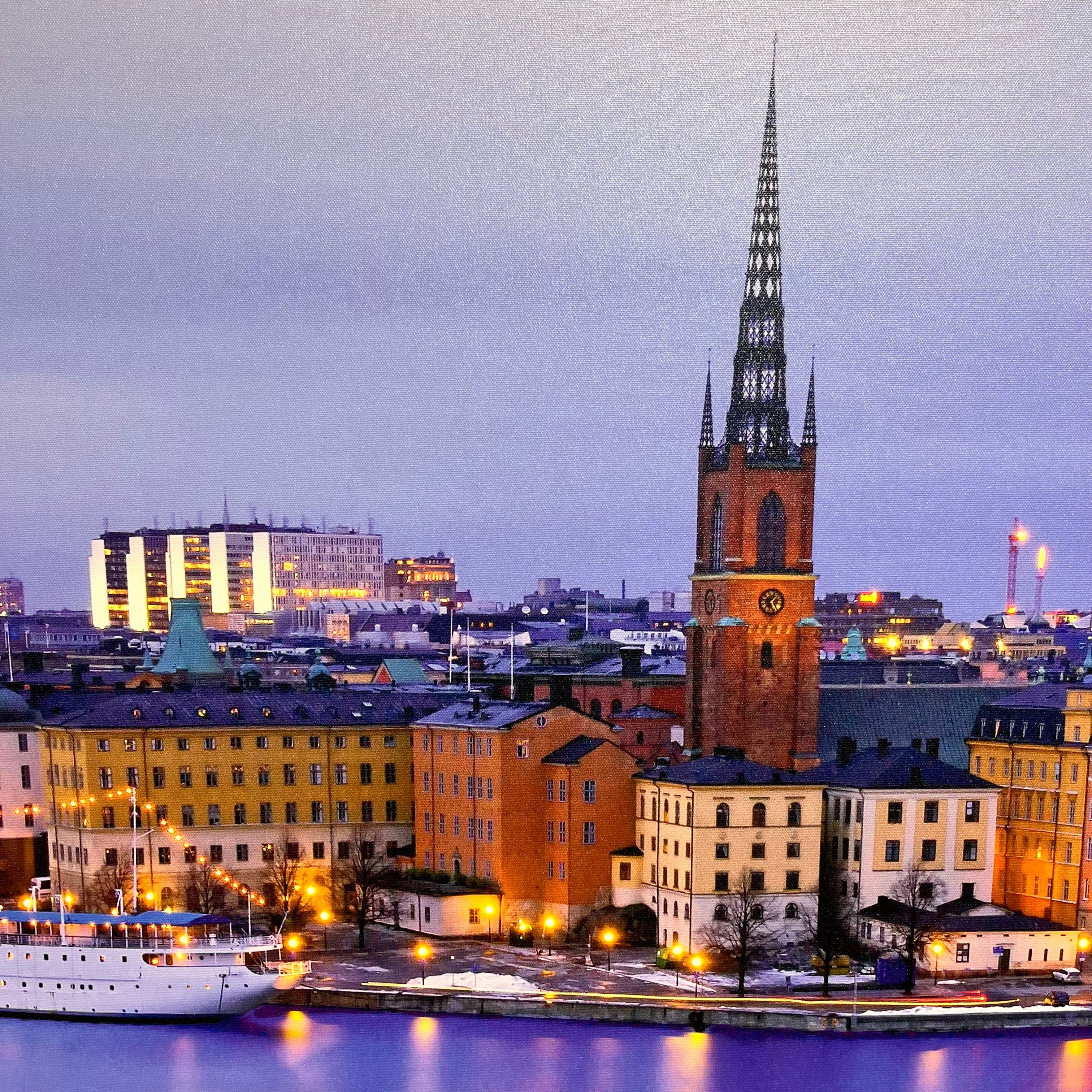 Riddarholmen Church Stockholm Photograph Print on Canvas 49.5"x 33.5"