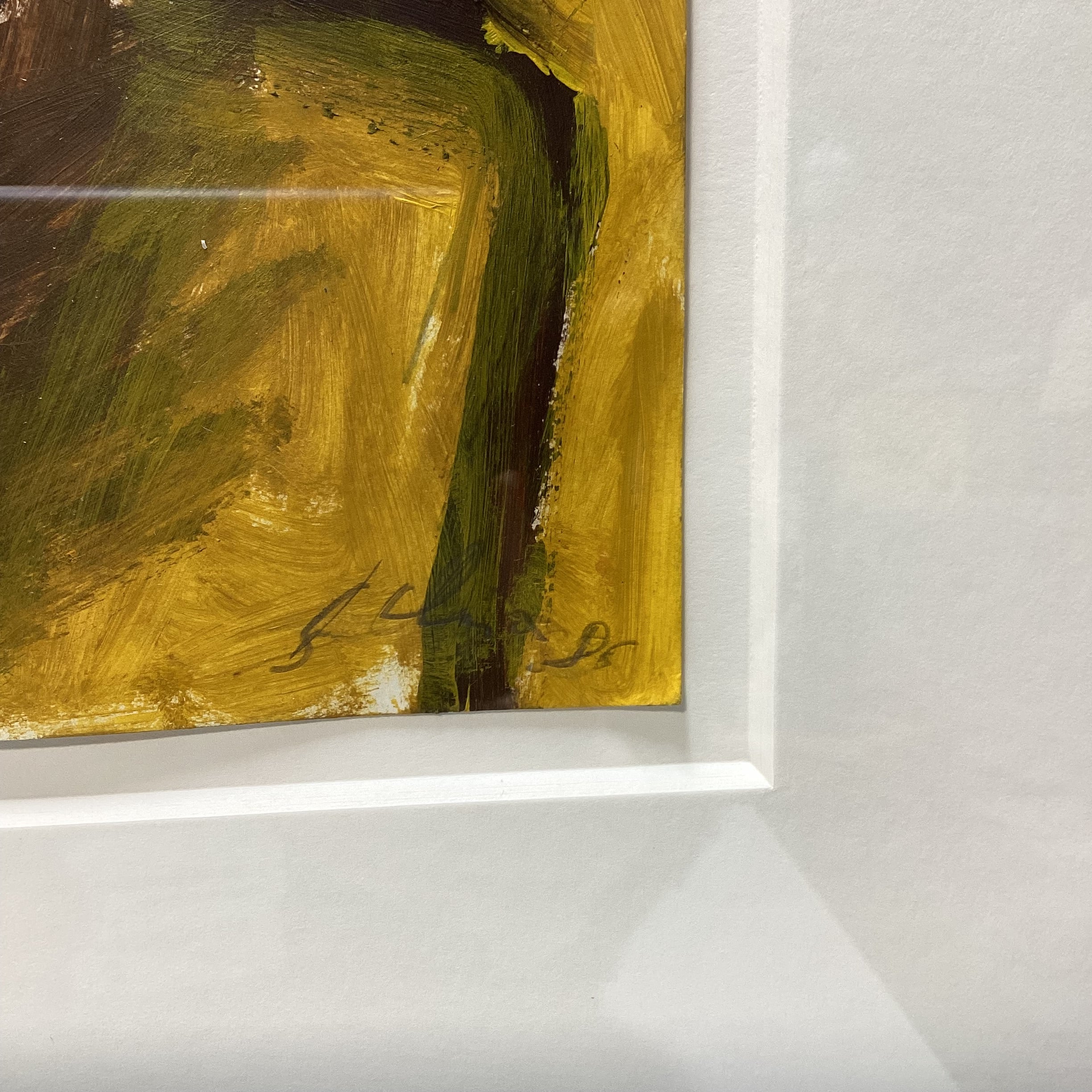 Sandro Chia Signed " Eddy De Wilde" Original Gouche Painting 23" x 24"