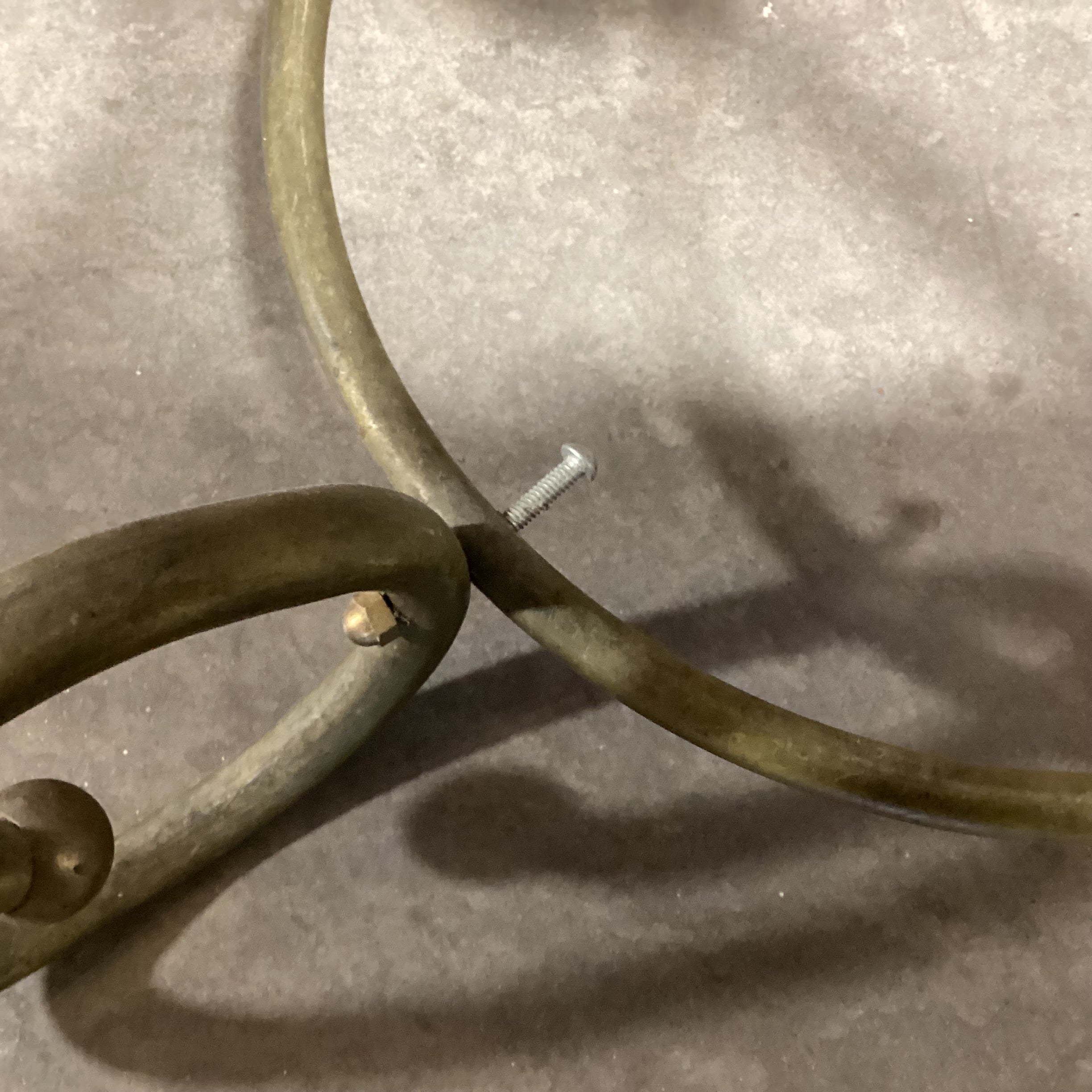 Antique Brass Coat Rack 26" Diameter x 74"