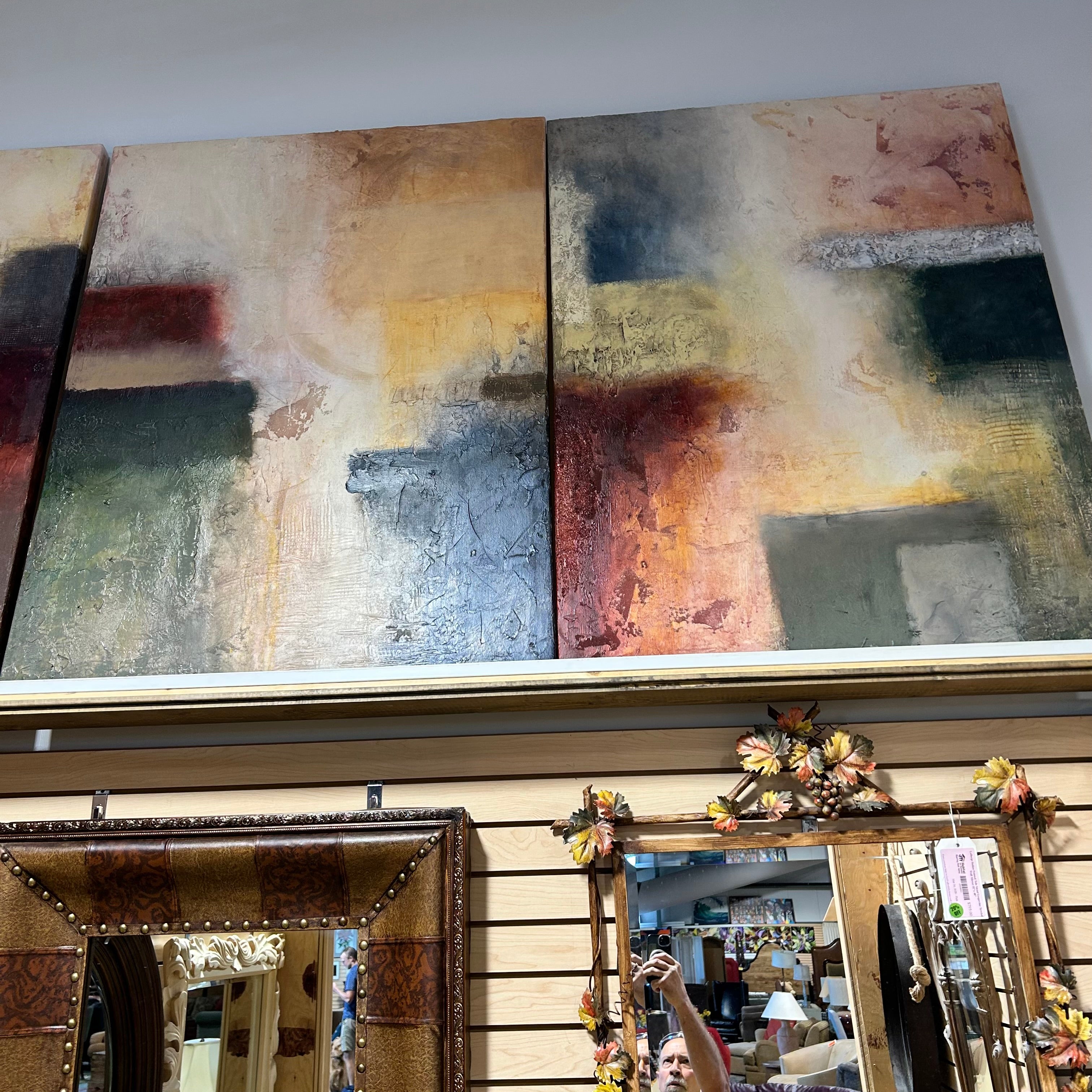 Abstract Color Large 3 Panel Canvas Print 36"x48"x3