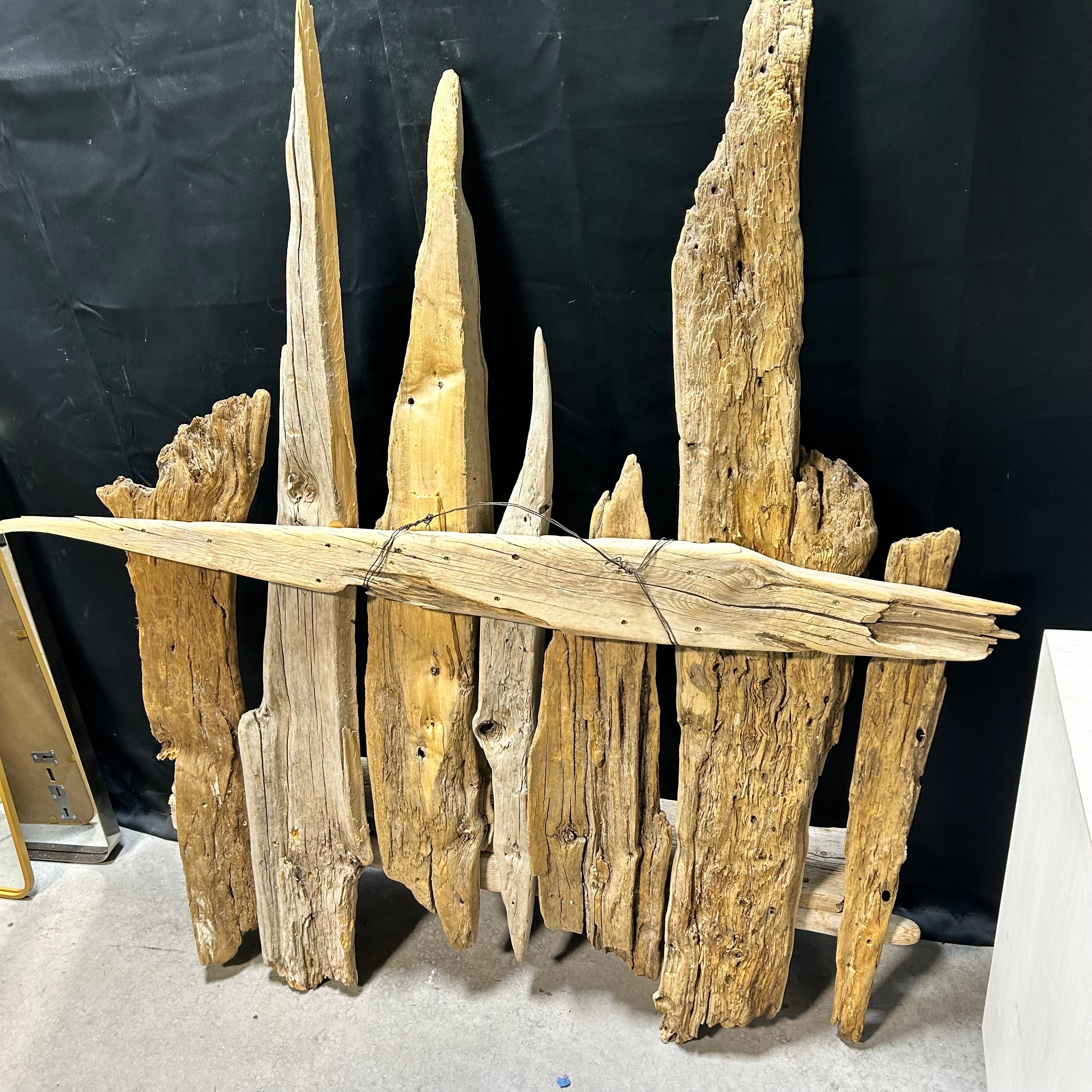 Large Unique Hand Made Natural Drift Wood Wall Art Shelve  57"x 11"x 53"