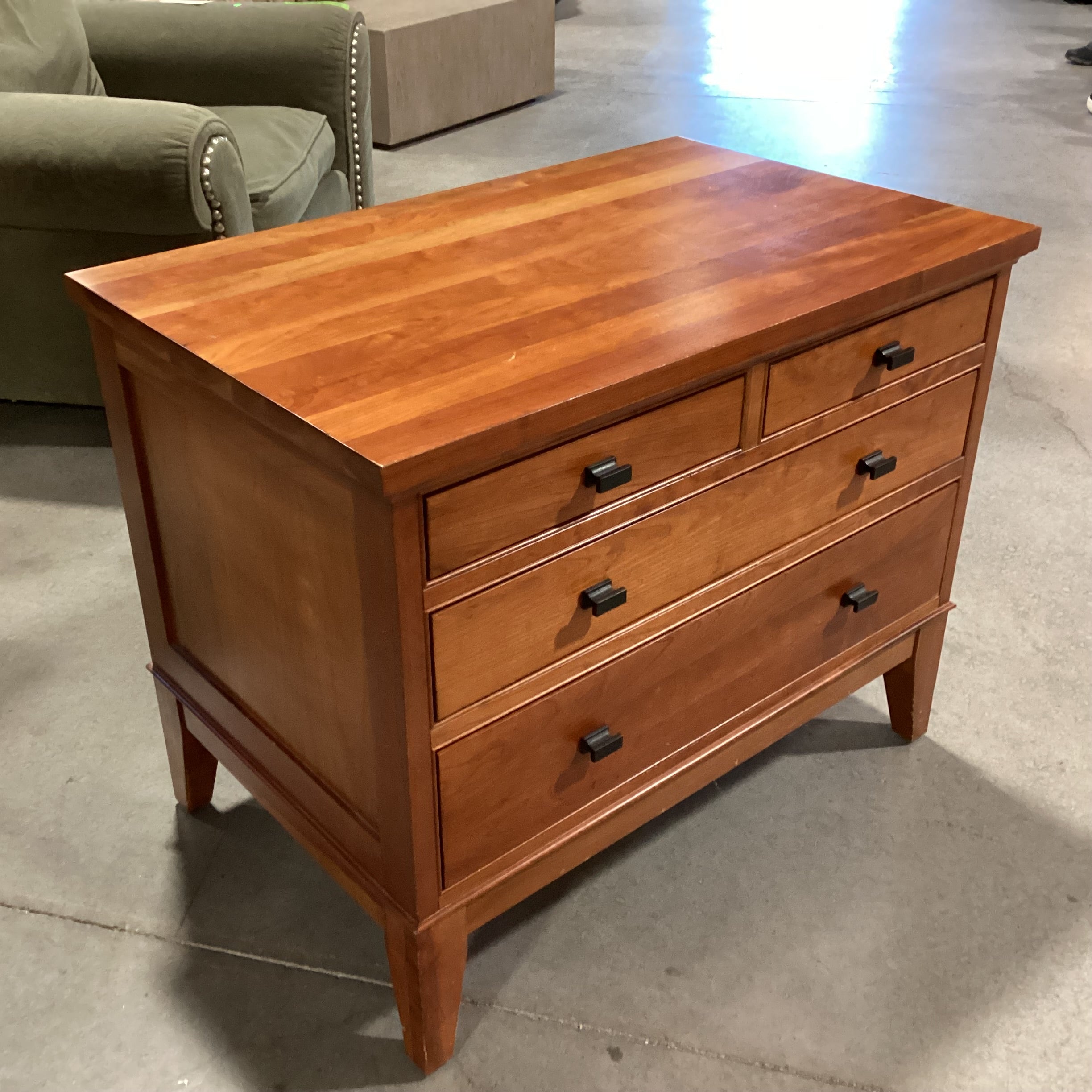 Restoration Hardware Solid Cherry 4 Drawer Nightstand 34"x 21.5"x 27"
