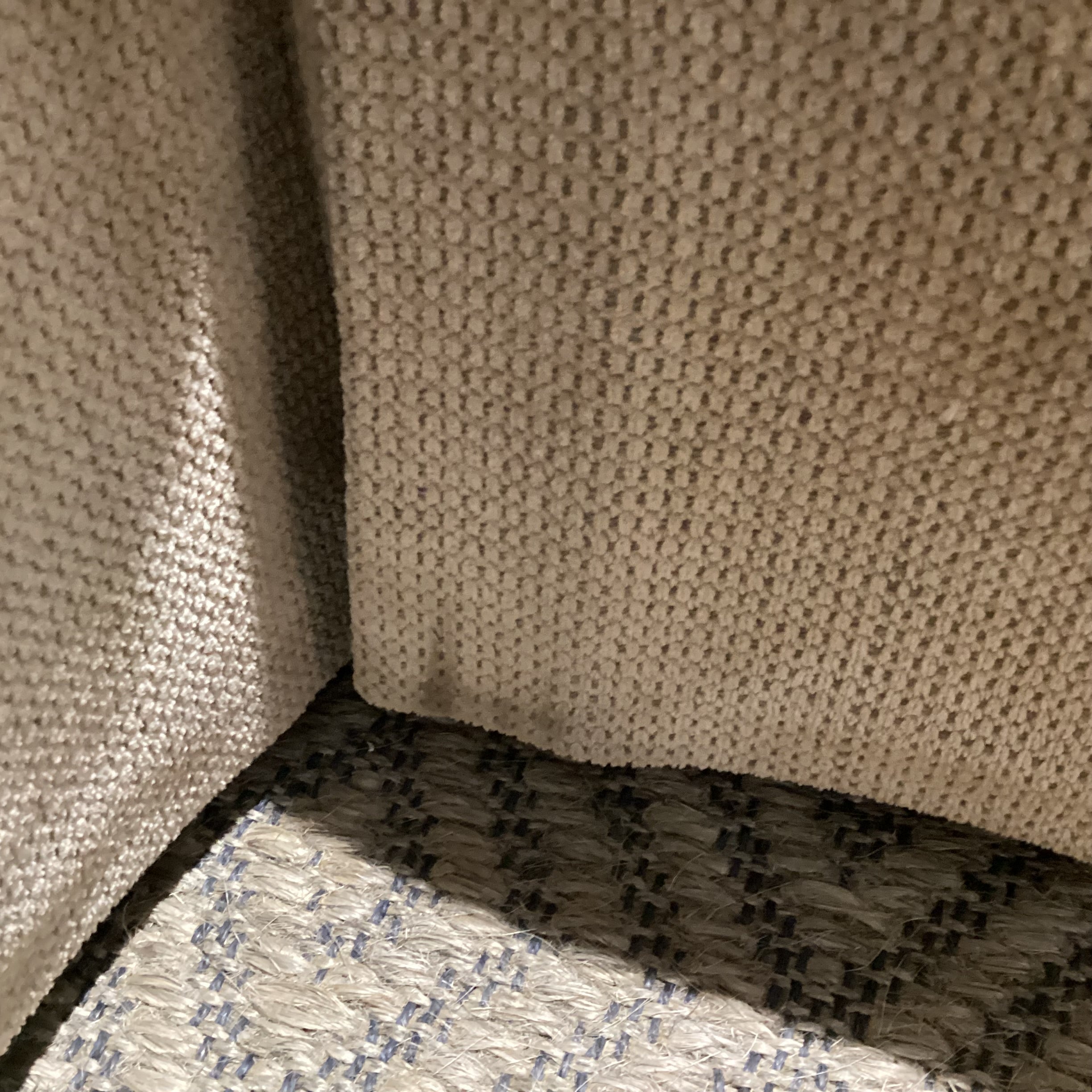 Kreiss Collection Wheat Chenille Woven Roll Arm Down Mix 2 Piece Sectional 108"x 131"x 39"x 29"