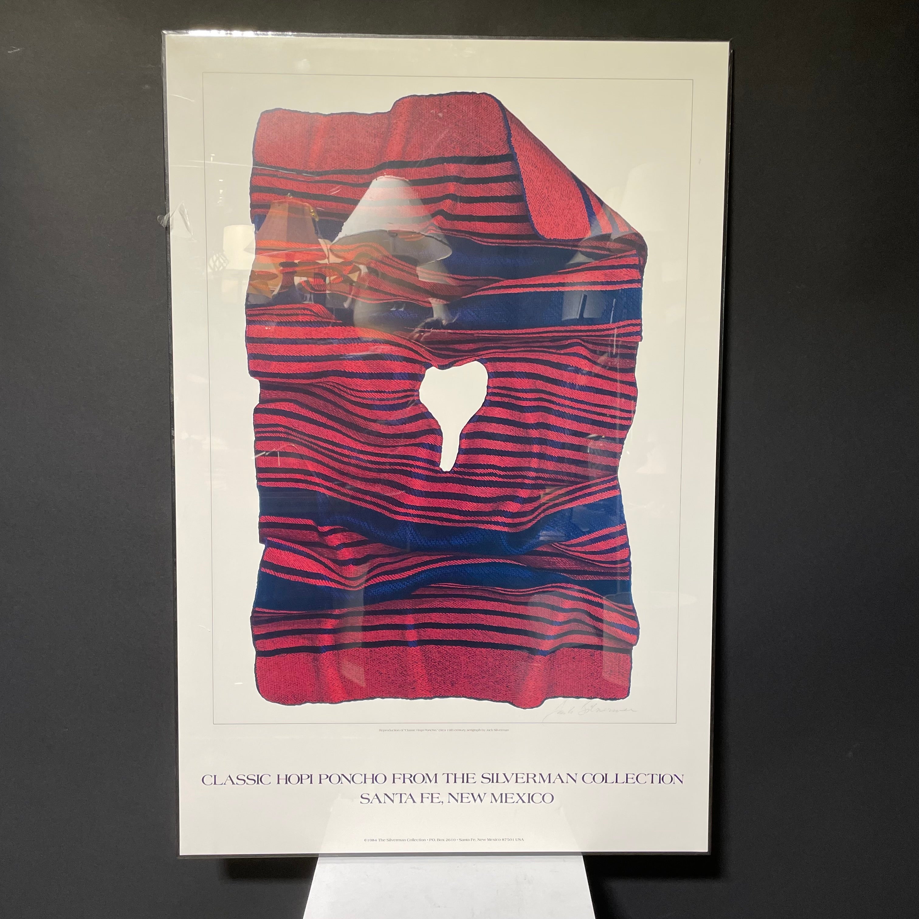 Jack Silverman Signed "Classic Hopi Poncho" Poster Print Still In Plastic 24 1/2" x 36 1/2"
