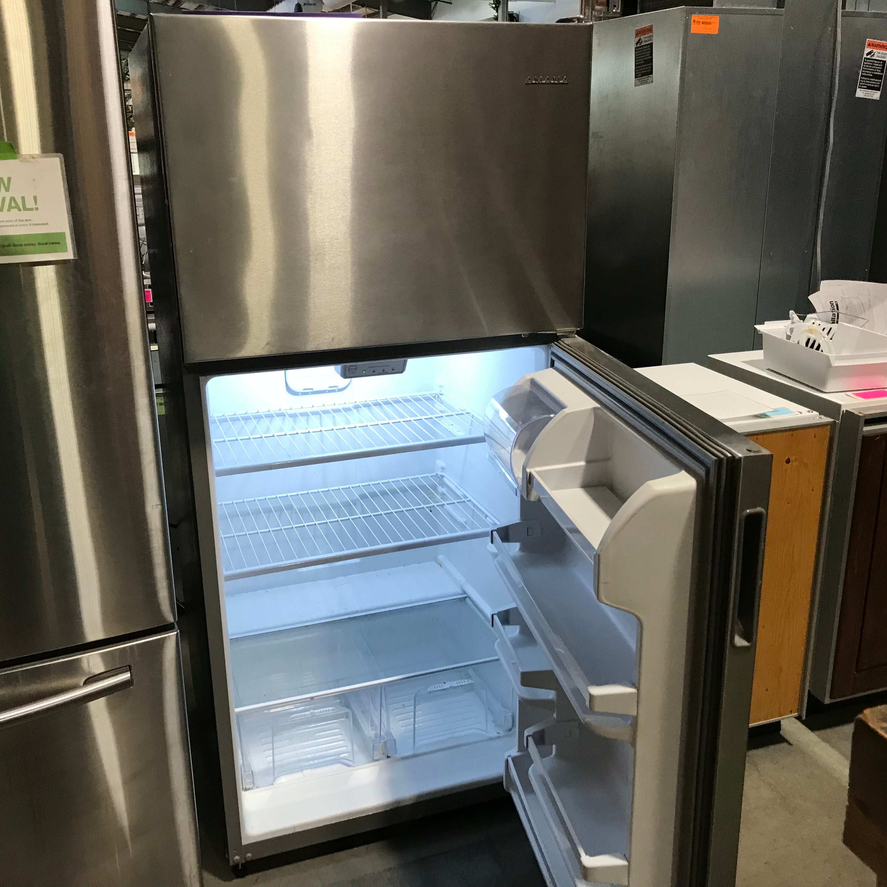 Amana Stainless Steel Standard Refrigerator 30"x 31"x 66.5"