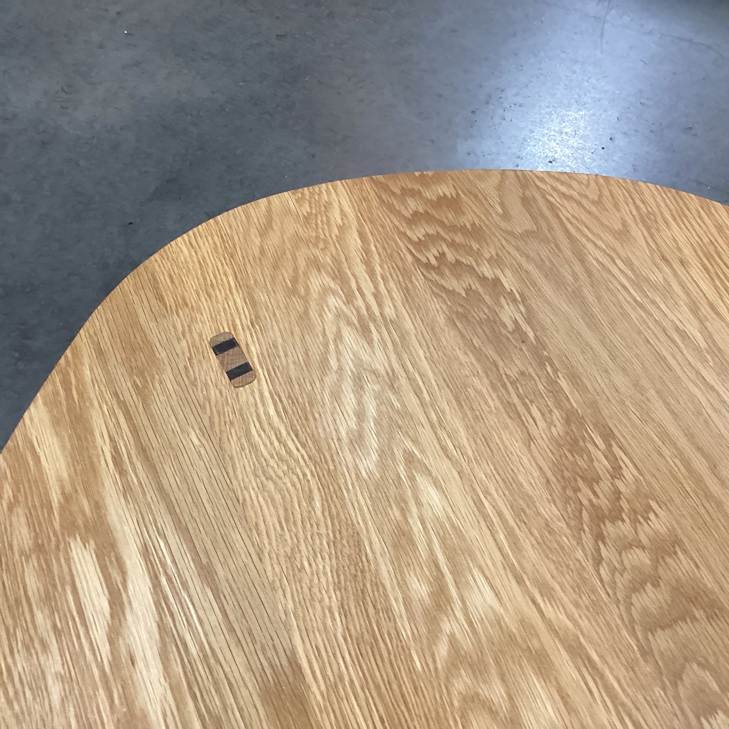 Solid Oak with Leg Knotched Detail Coffee Table 37"x 32"x 15"