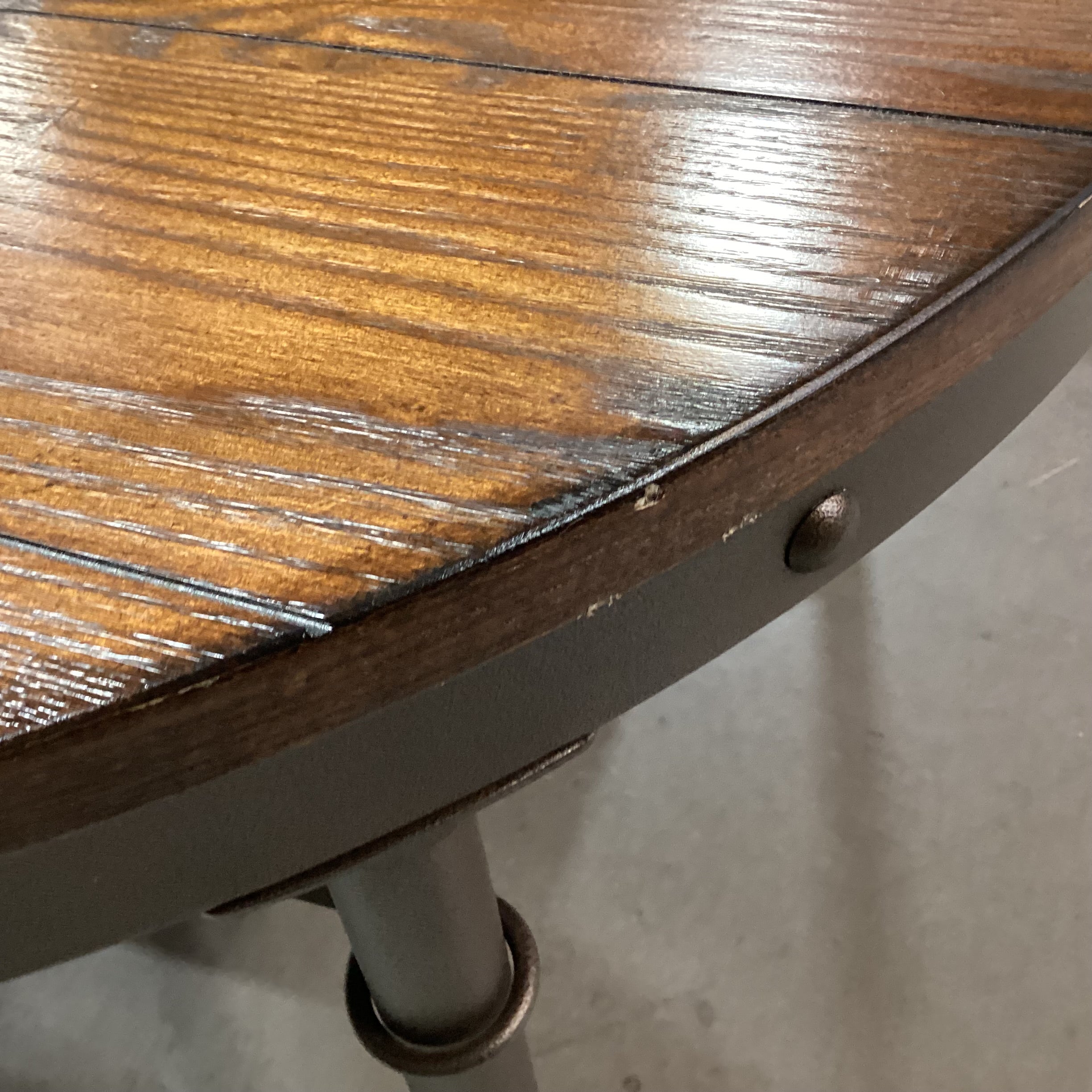 Ashley Furniture Round Wood & Iron Coffee Table 38" Diameter x 19"