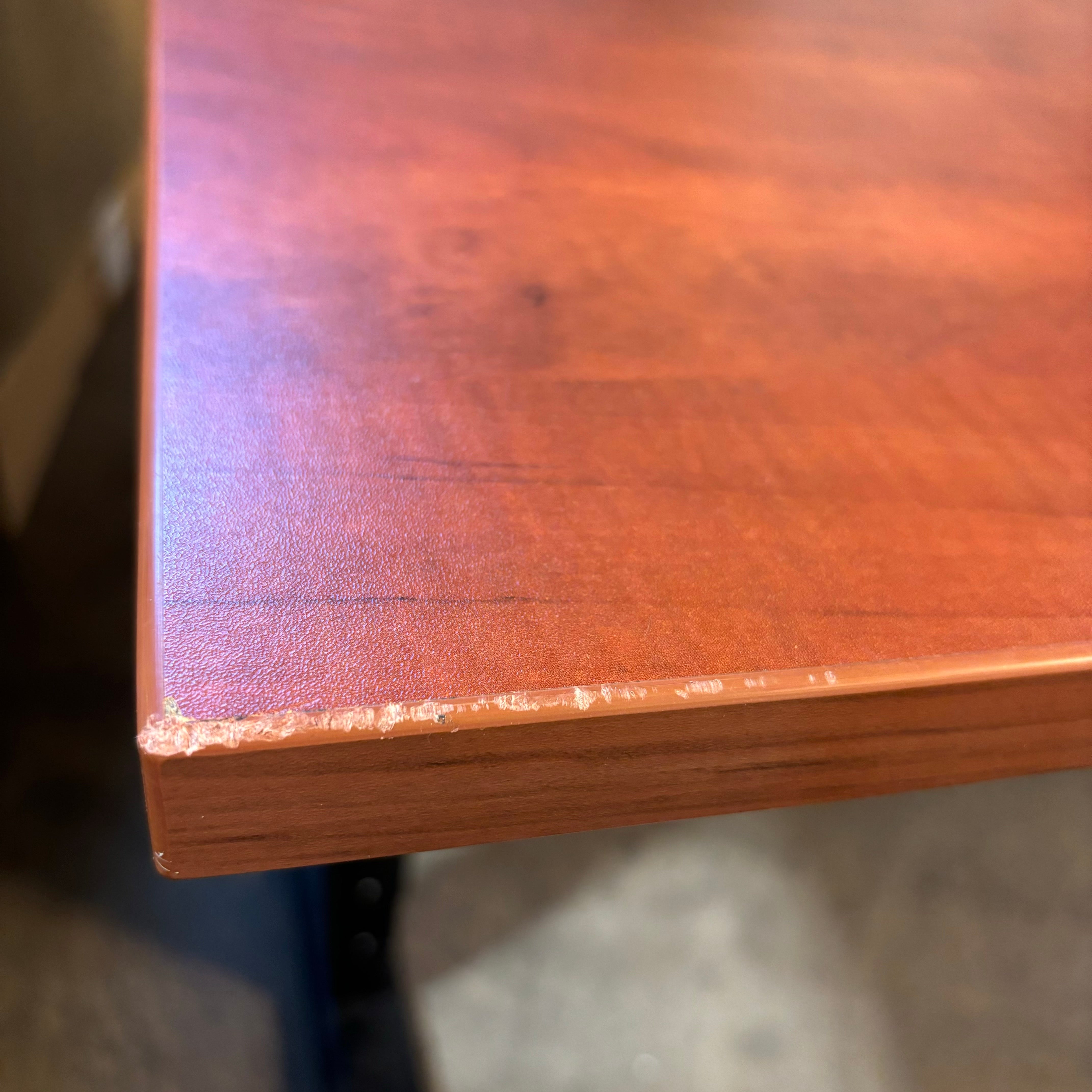 Uplift Red Wood Veneer Style  Adjustable Height Standing Desk 60"x 30"x 24" to 50"