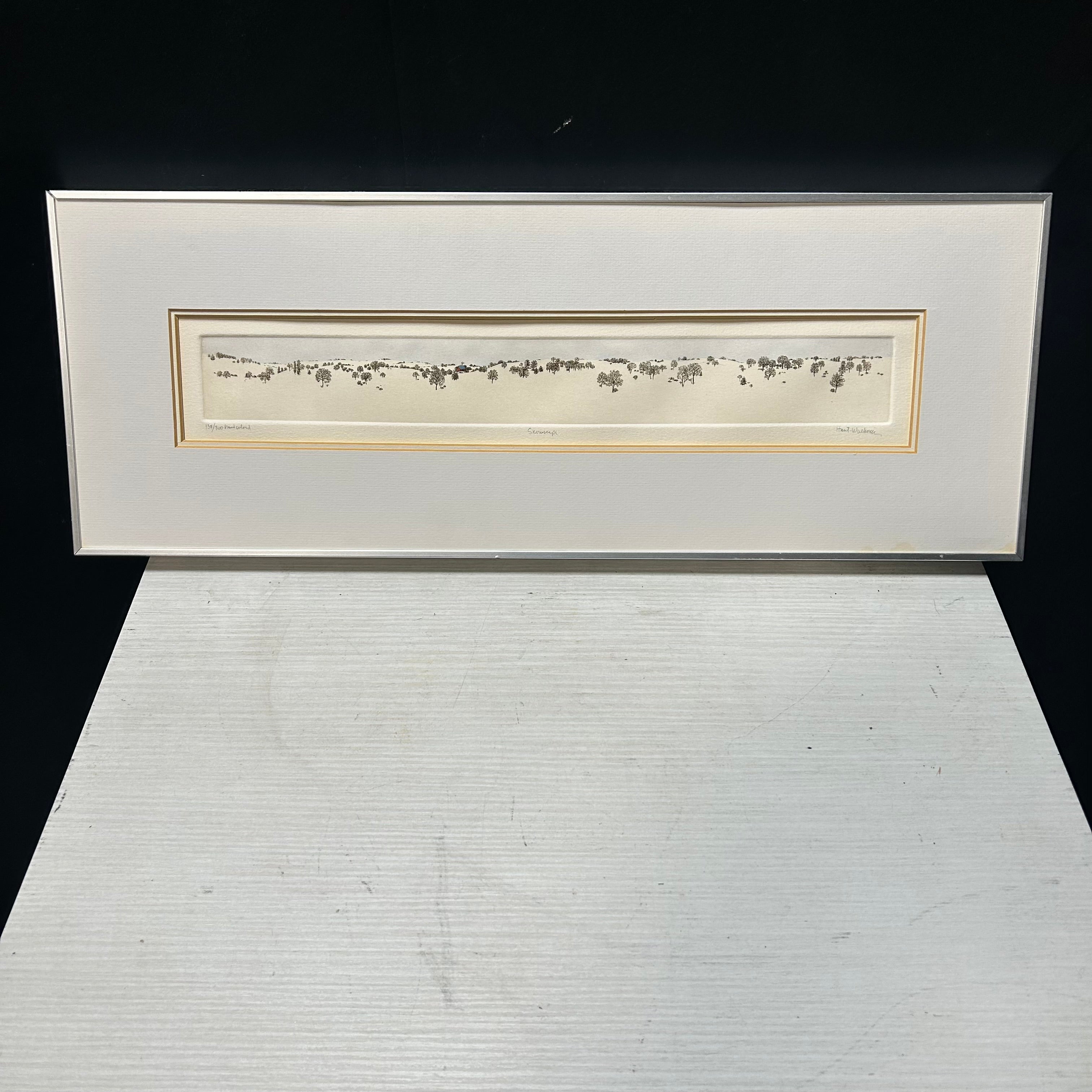 Susan Hunt Wulkowicz "SNOWSCAPE" Signed & Numbered 22,5"x 8.5"