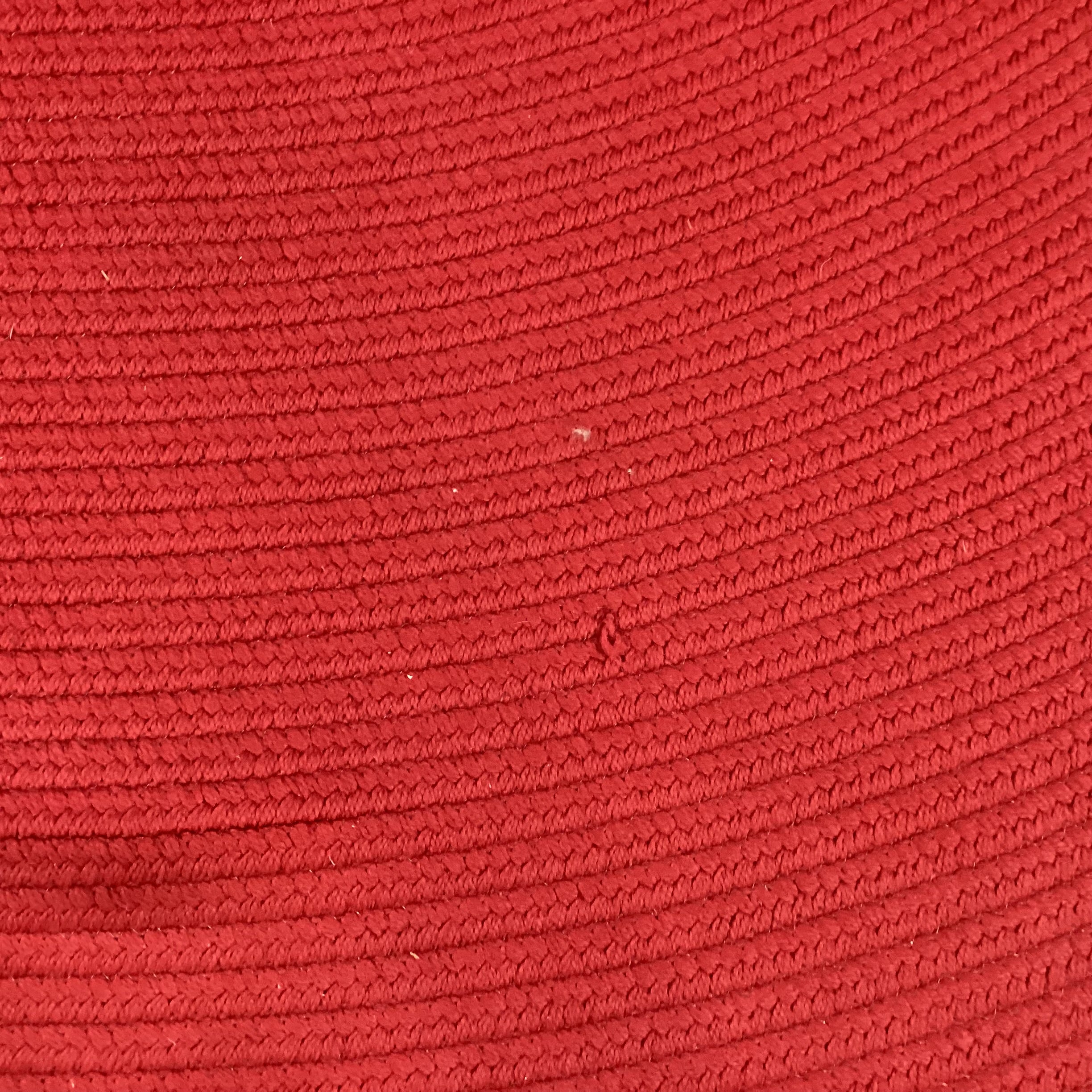 Oval Red Braided Woven Rug 10'x 13'