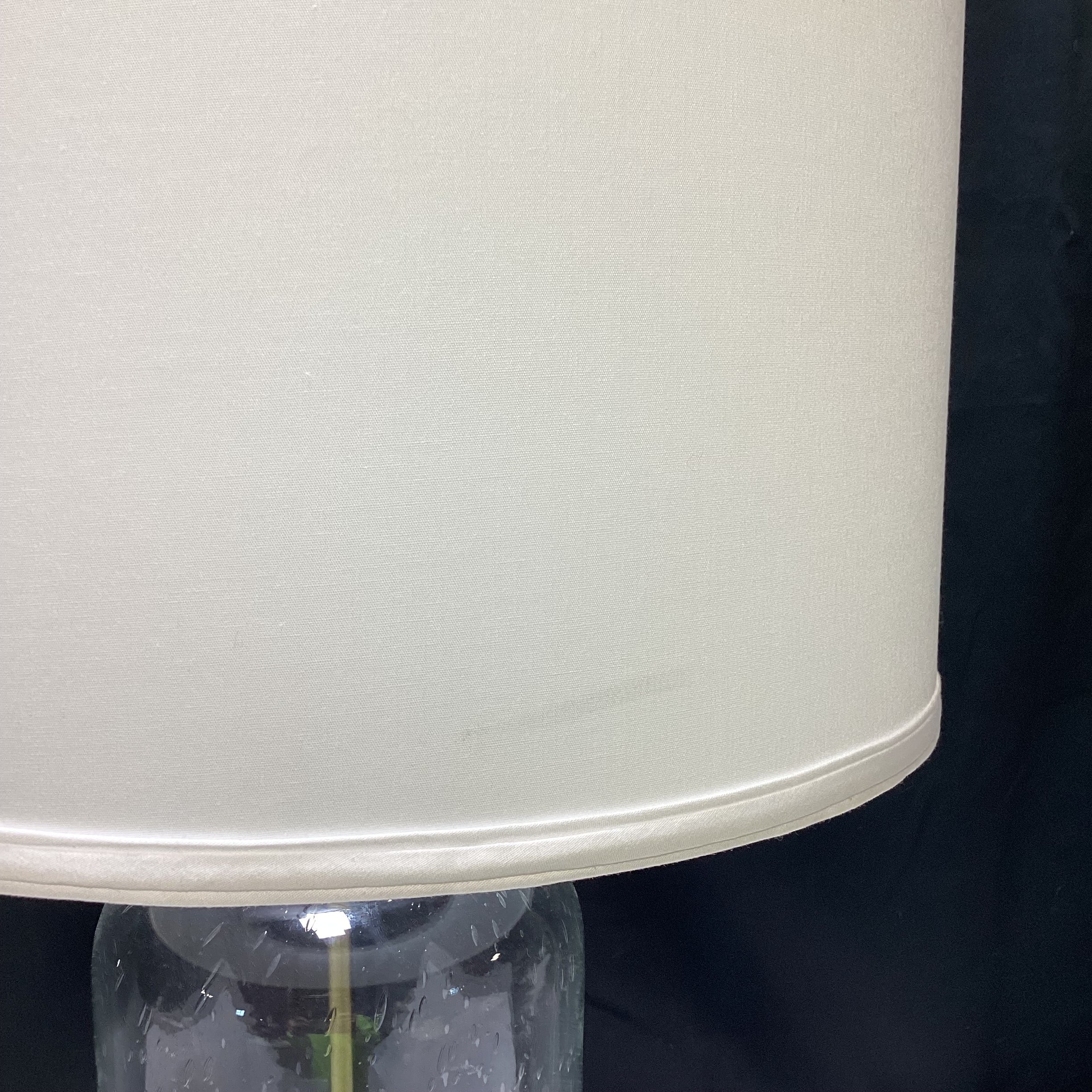 Bubble Glass Table Lamp With Shade (2) 15.5" x 29" x 7"
