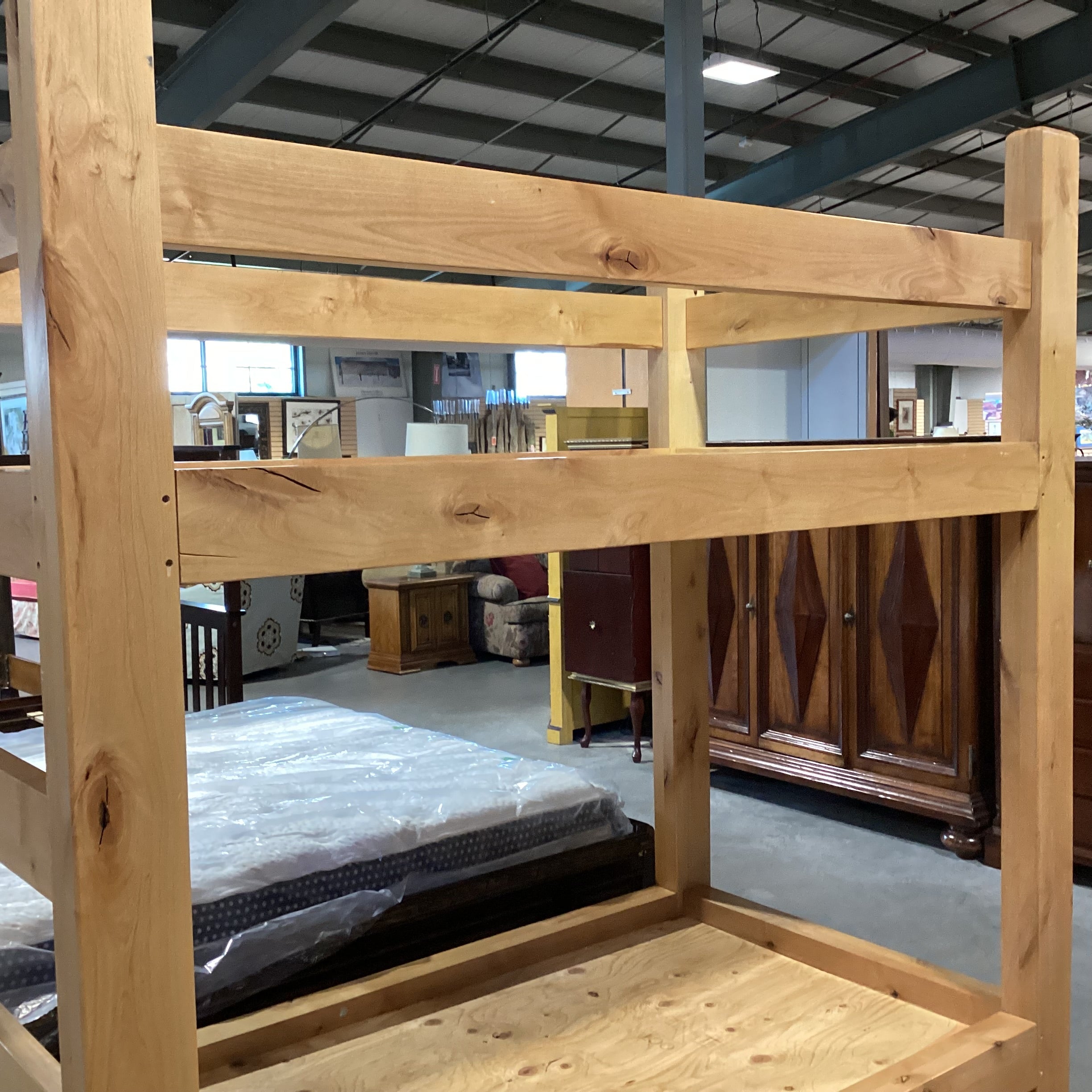 Twin Over Twin Solid Wood with 2 Drawer Storage Bunk Bed Set 46"x 84"x 88"
