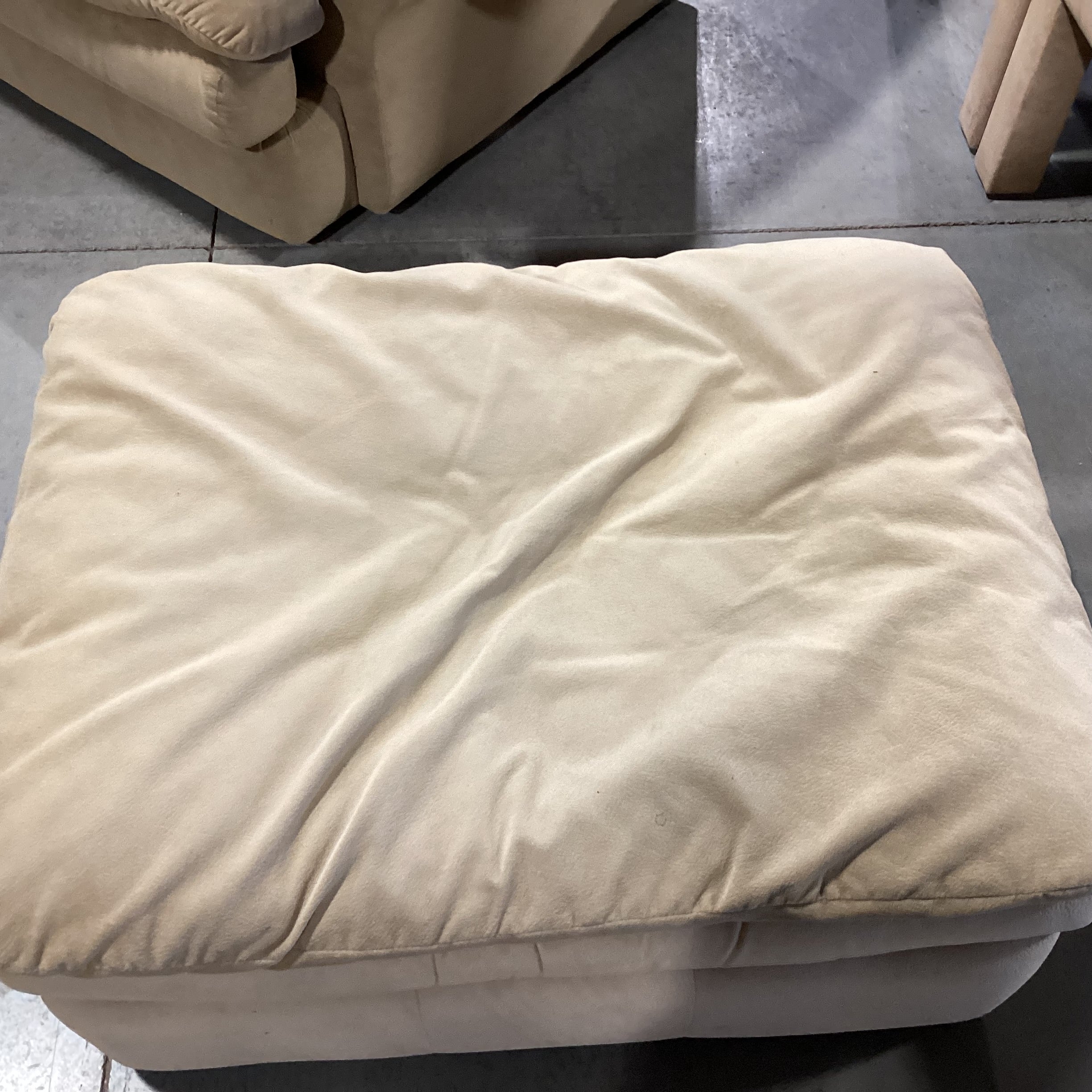 BenchCraft Casual Living Camel Micro Ultra Suede with Ottoman Oversized Chair 48"x 46"x 35"