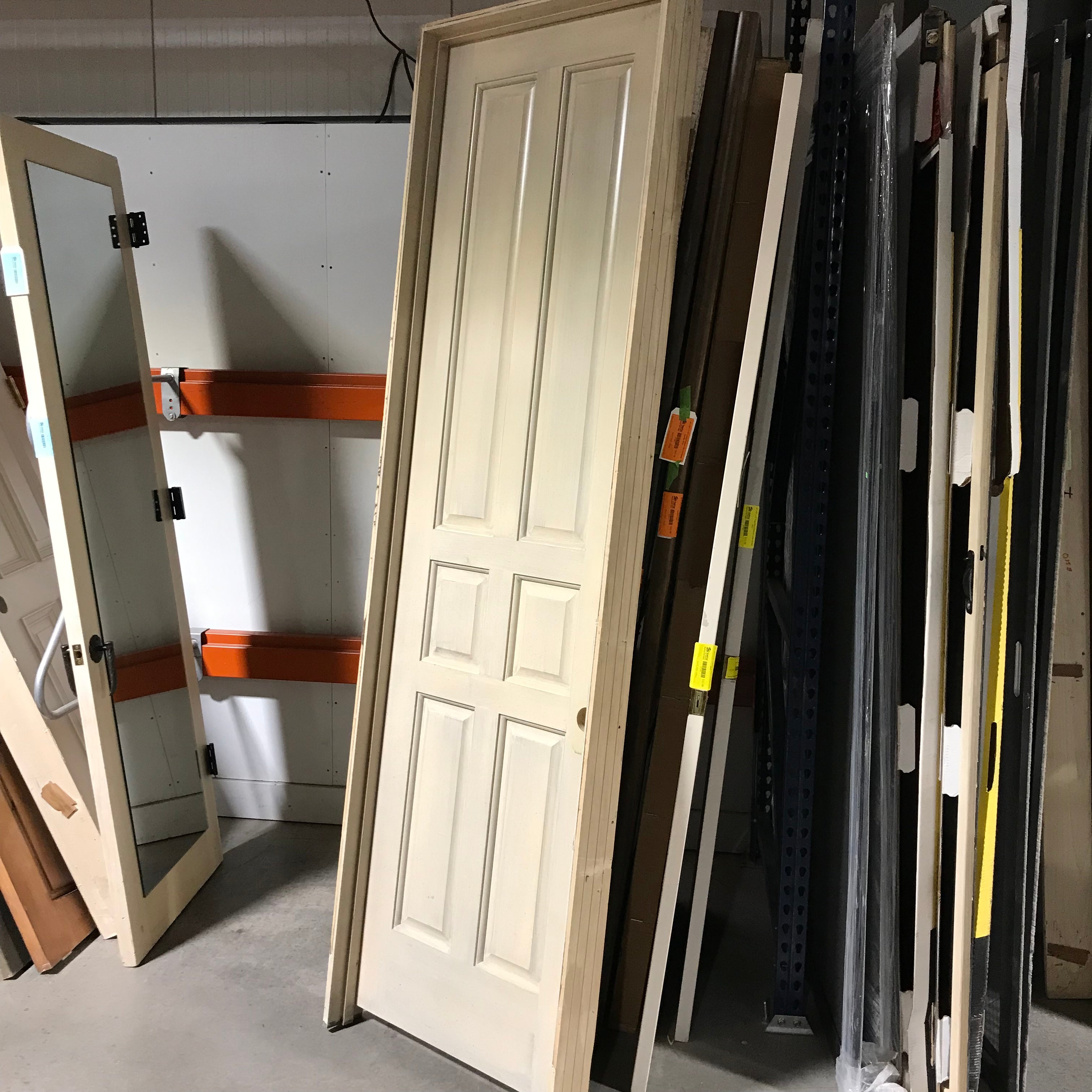 29.25" x 98.25" Rough Opening with Jamb 6 Panel Colonial Interior Door LH