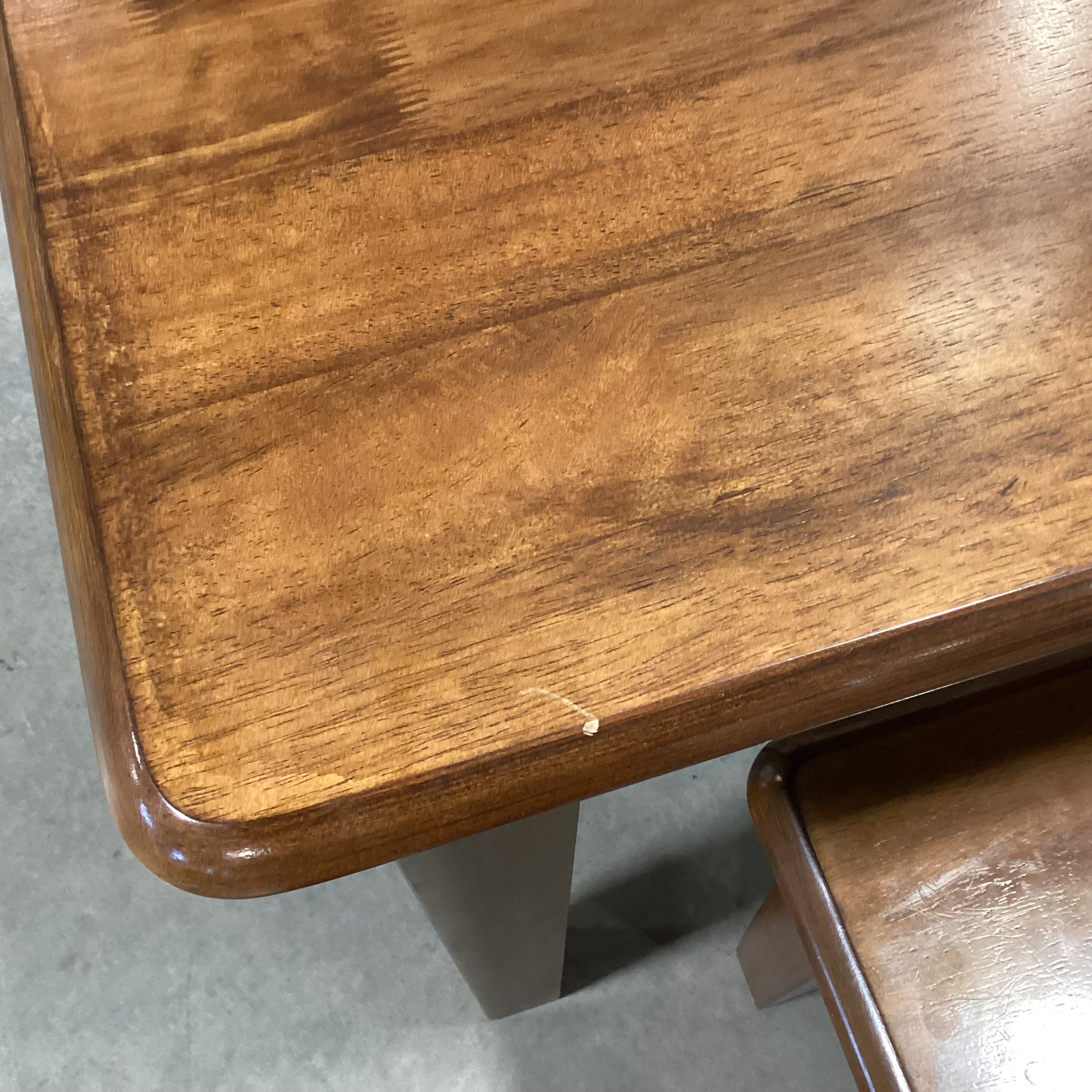 Finished Wood Table & Bench Dining Set 60.5"x 36.5"x 29.5"