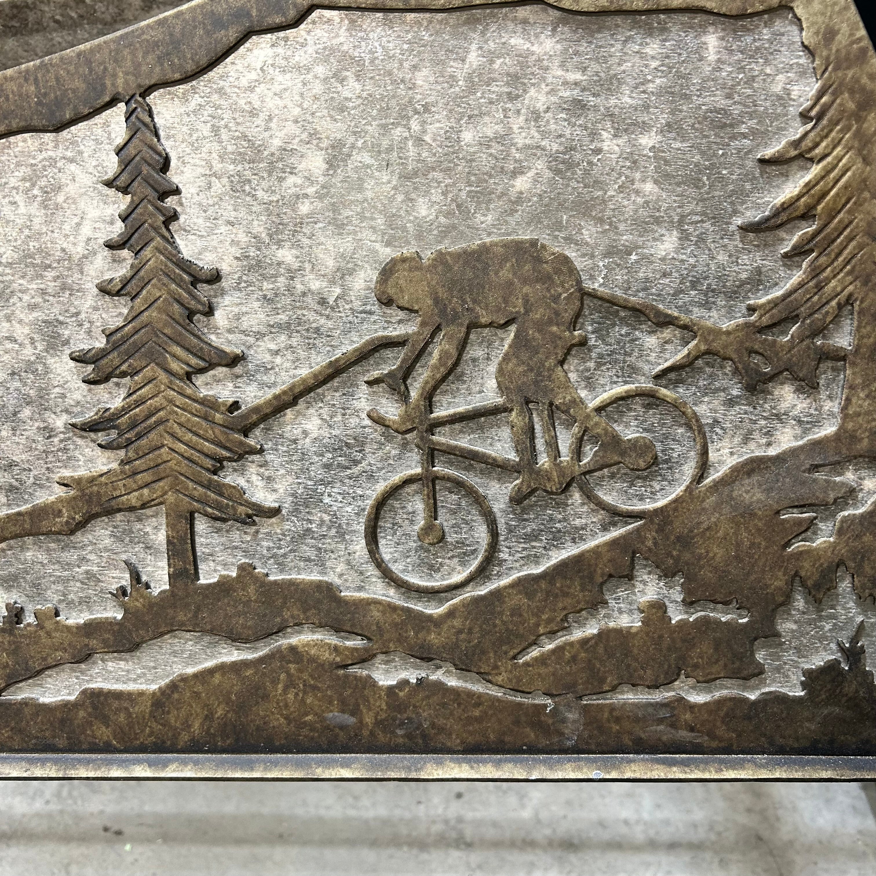 One Of A Kind Oblong Ski Chair Lift Mounting Arm Outdoor Them Mica And Steel Pendant Chandelier 60"x22"x 42"