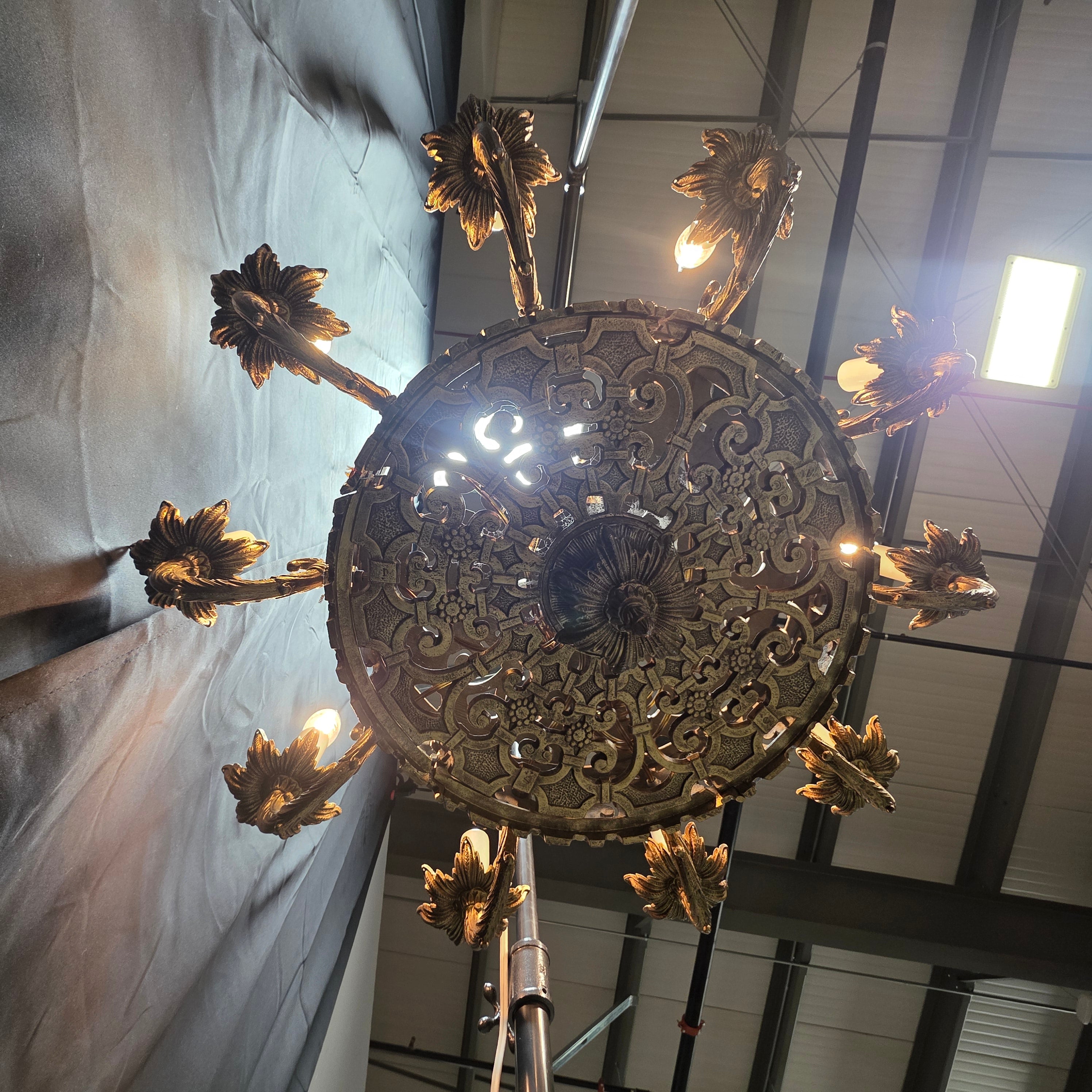 Mid Century Ornate French Tiered Chandelier 31"x18.5"