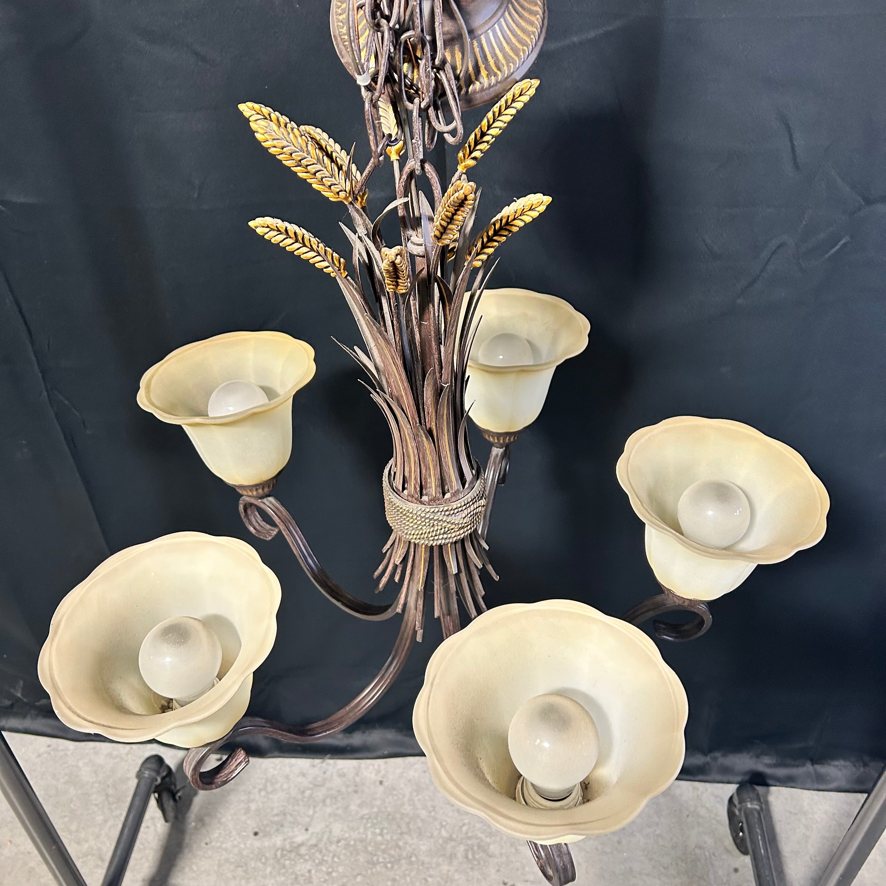Portfolio Bronze 5 Light Chandelier 26"x 23"