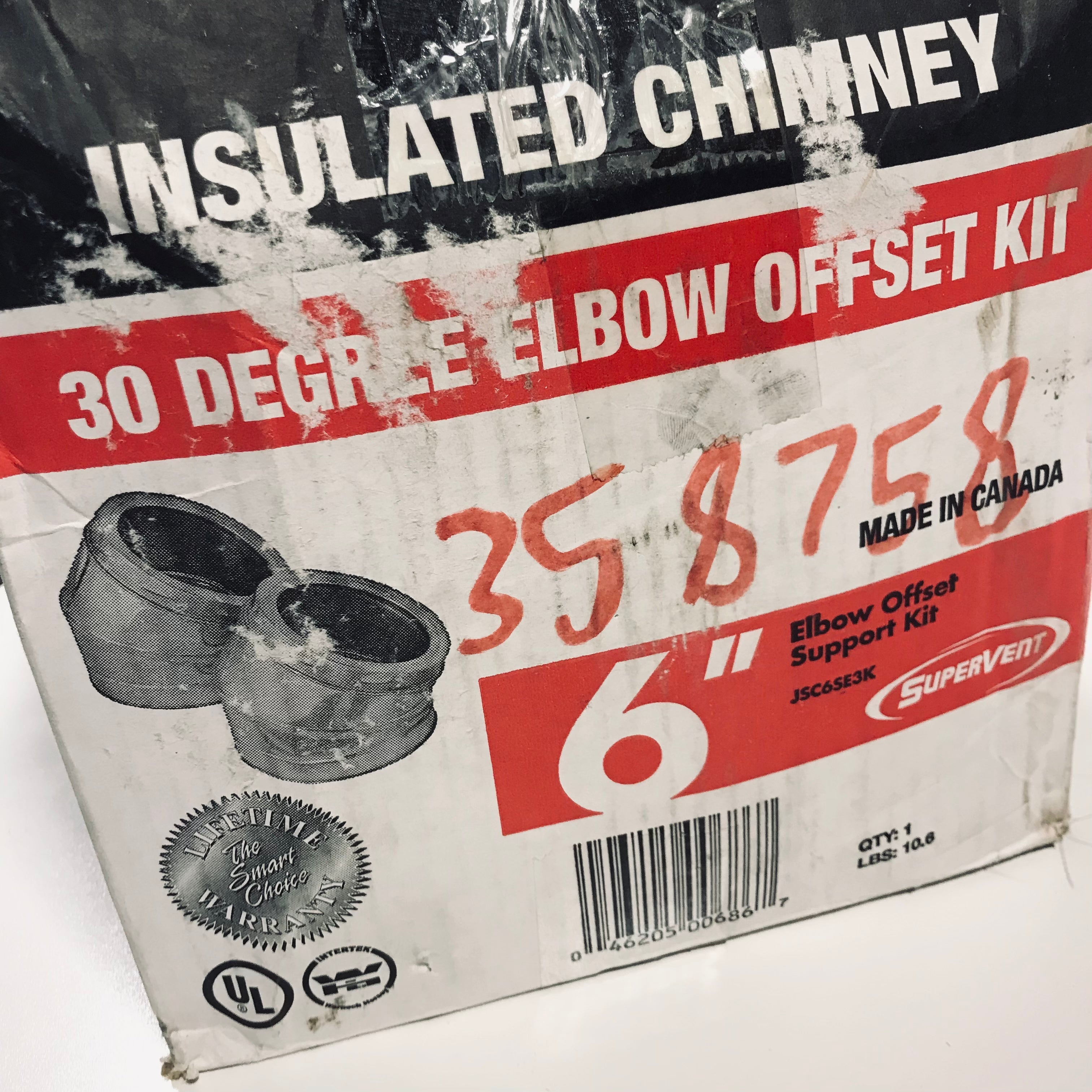 Supervent 30 Degree 6" Insulated Elbow Offset Kit