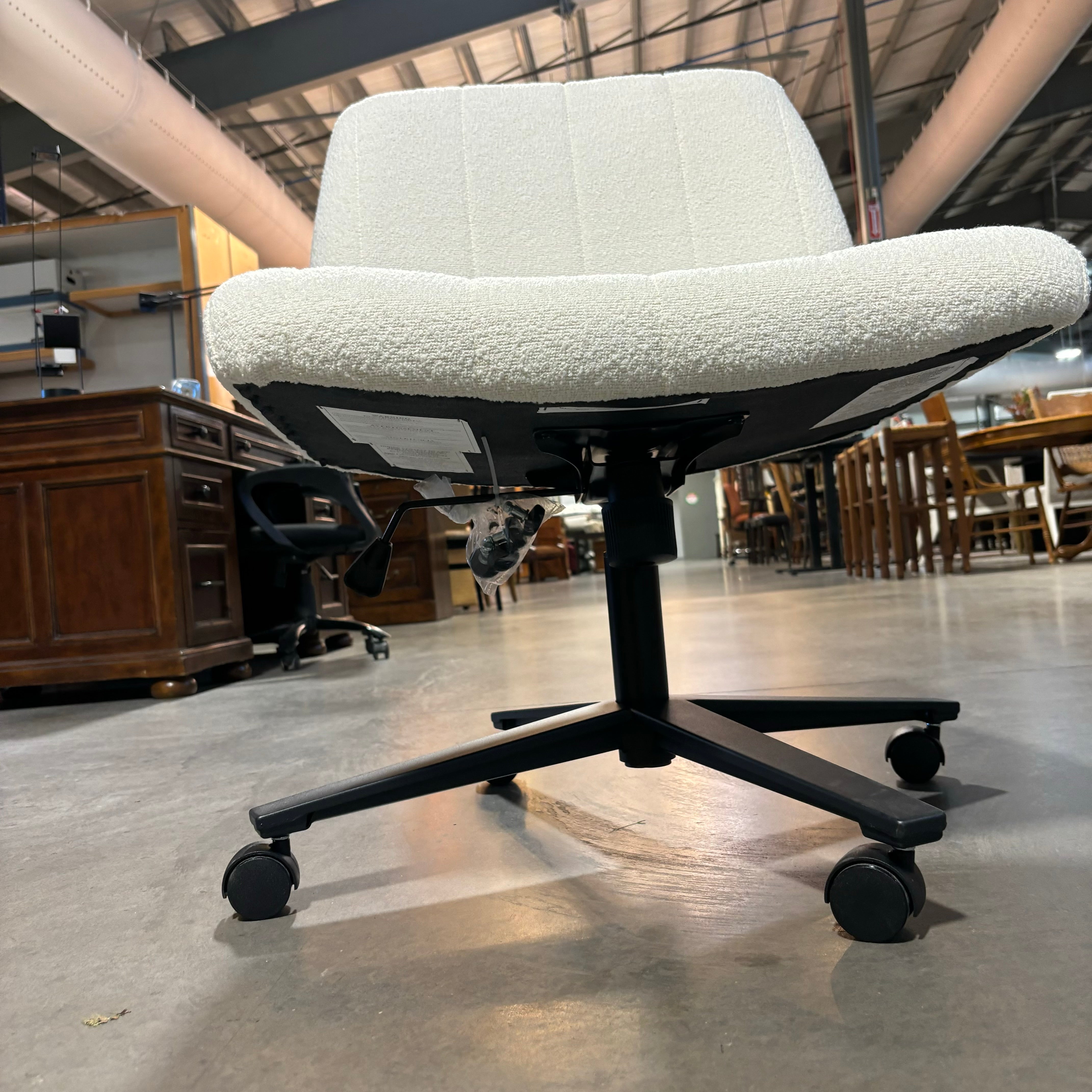 Target Micro Boucle Rolling Swivel Office Chair 26"x 26"x 34"