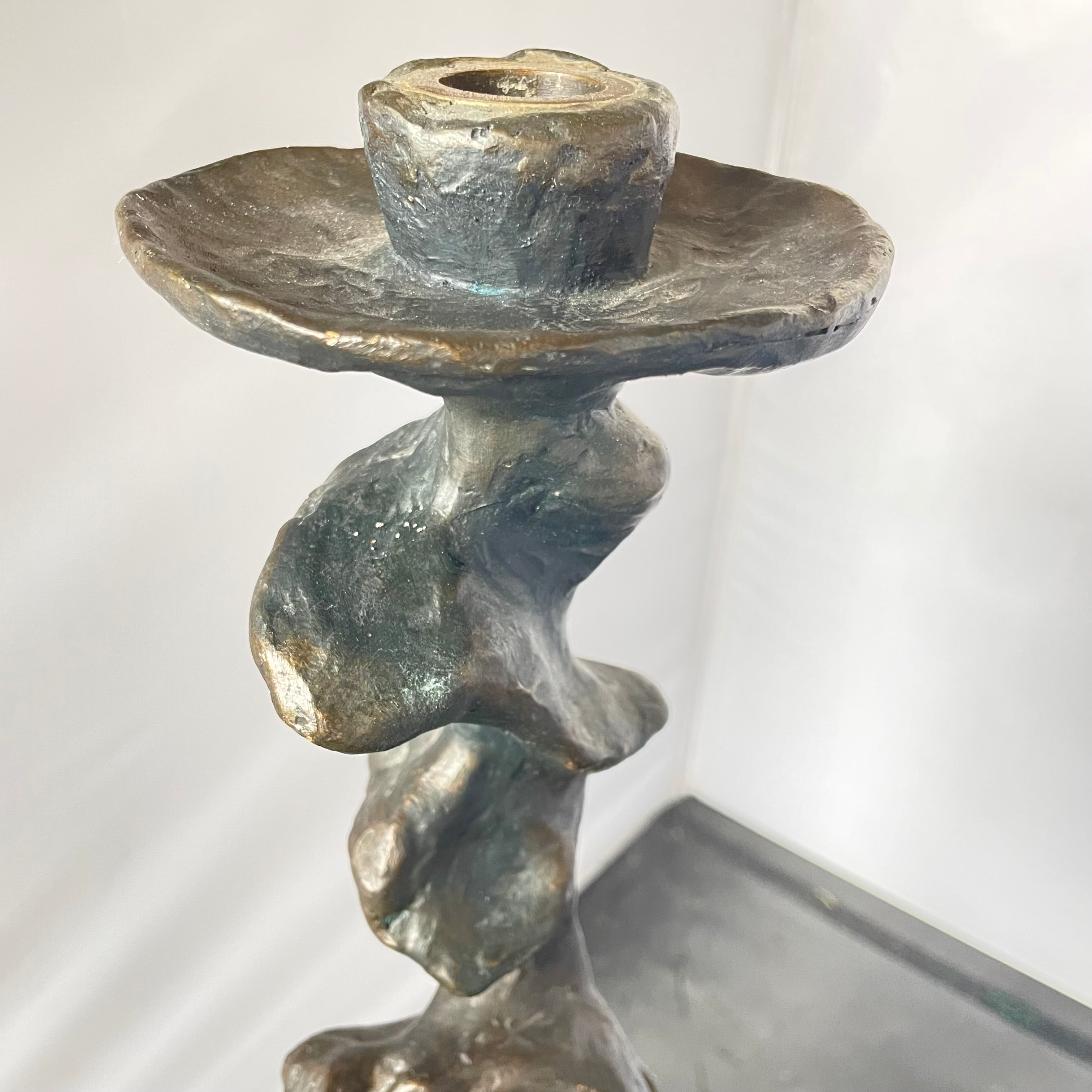 Oly Studio Klem Resin Bronze Finish Candlesticks, Pair