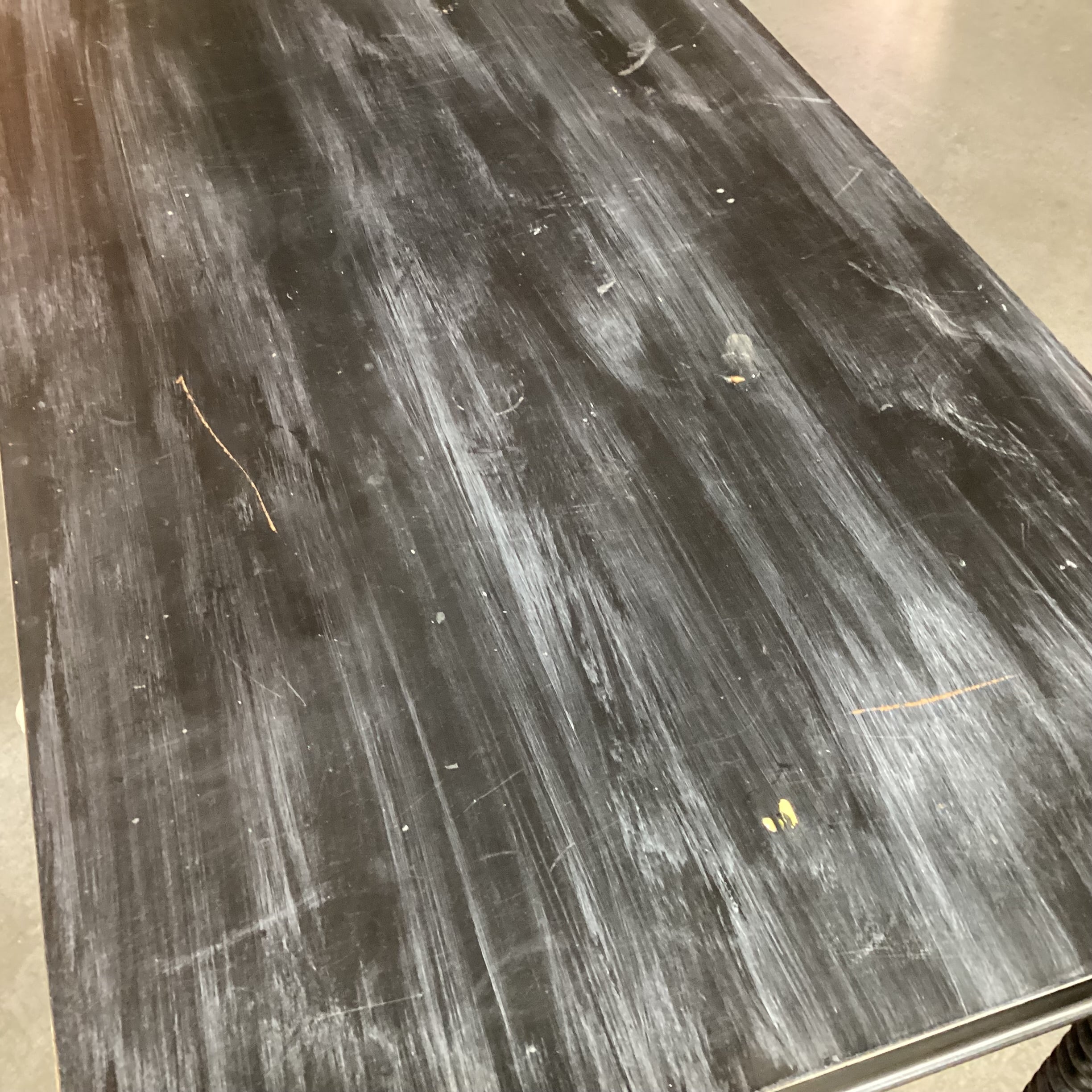 Midnight Finished Wood with Spindle Leg 2 Drawer Antler Pulls Desk 42"x 24"x 31"
