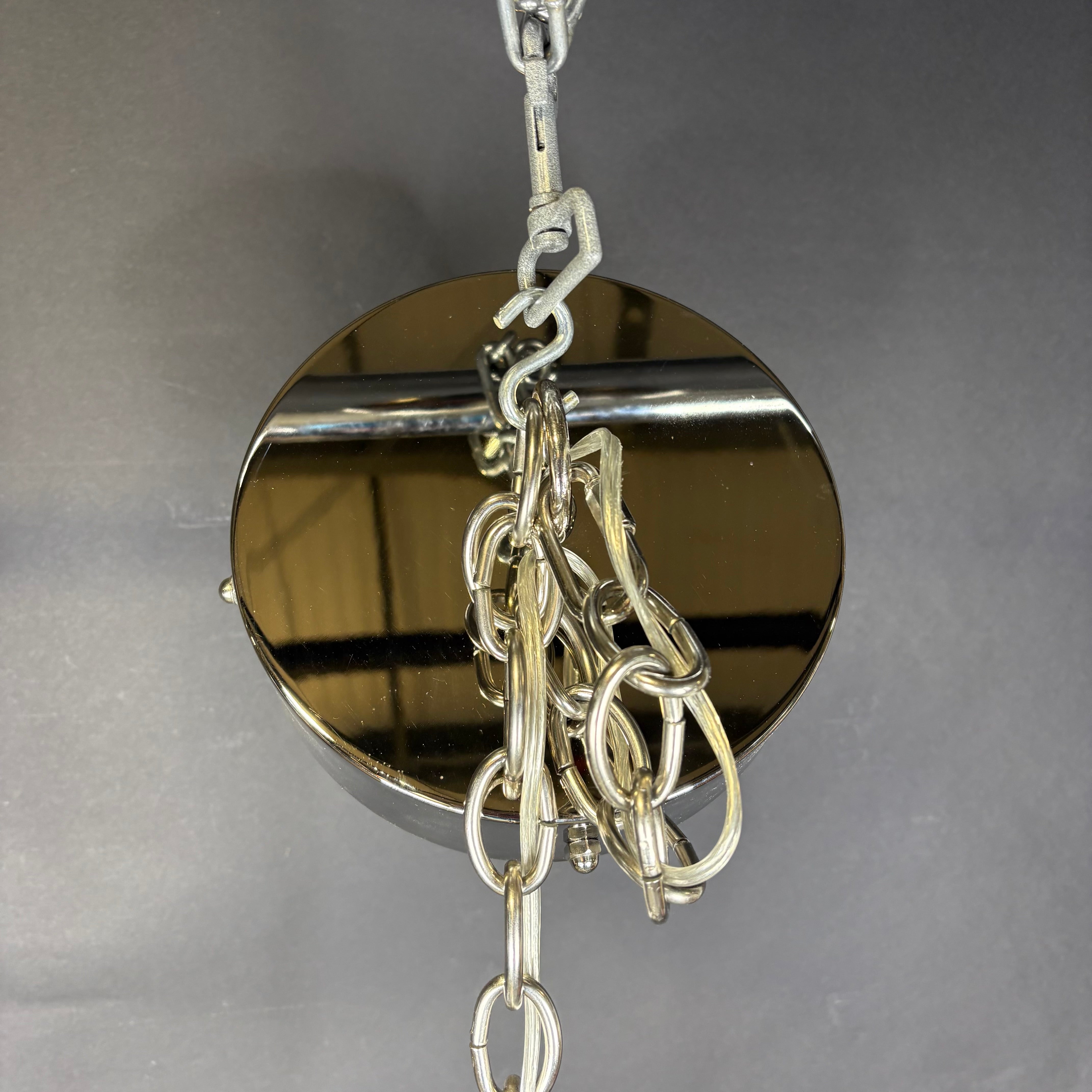 Modern 4-Light LED Chrome Sphere Ceiling Pendant 15” Diameter x 54“