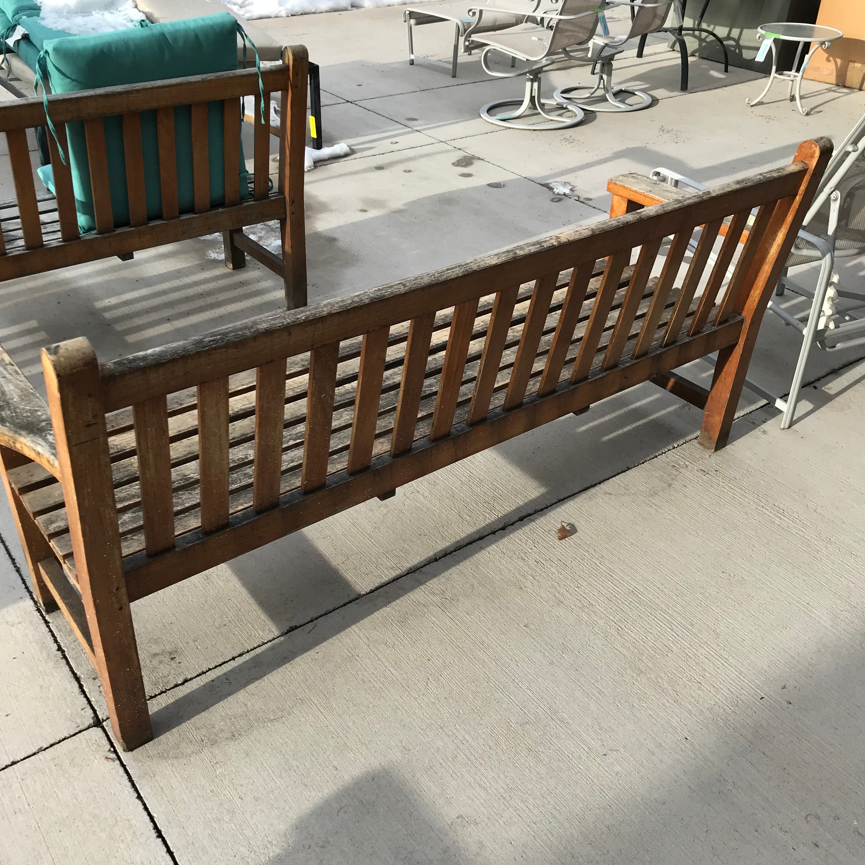 75" Barlow&Tyree Teak Patio Bench