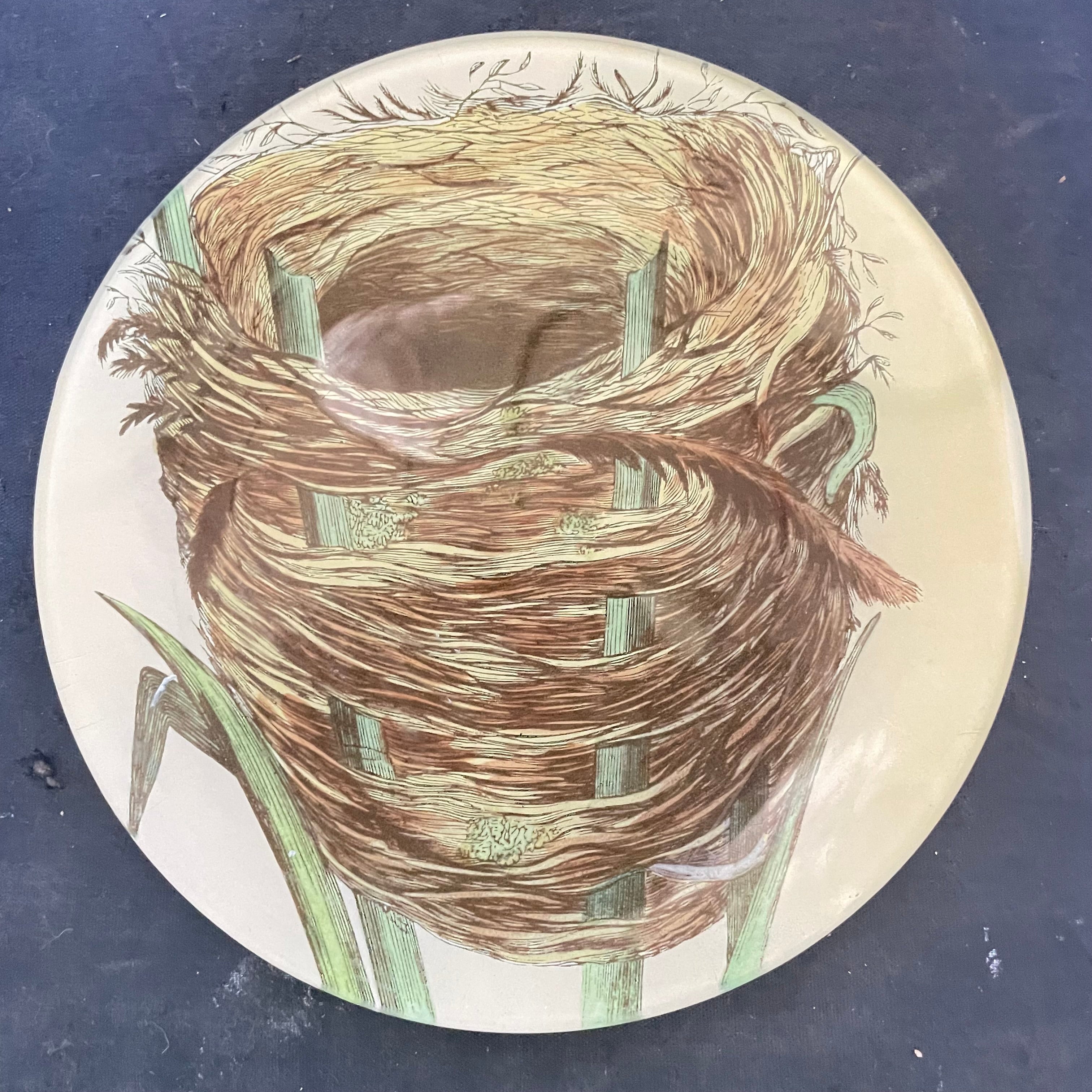 John Derian Hand Blown/Decoupage Nest Plate, 7"