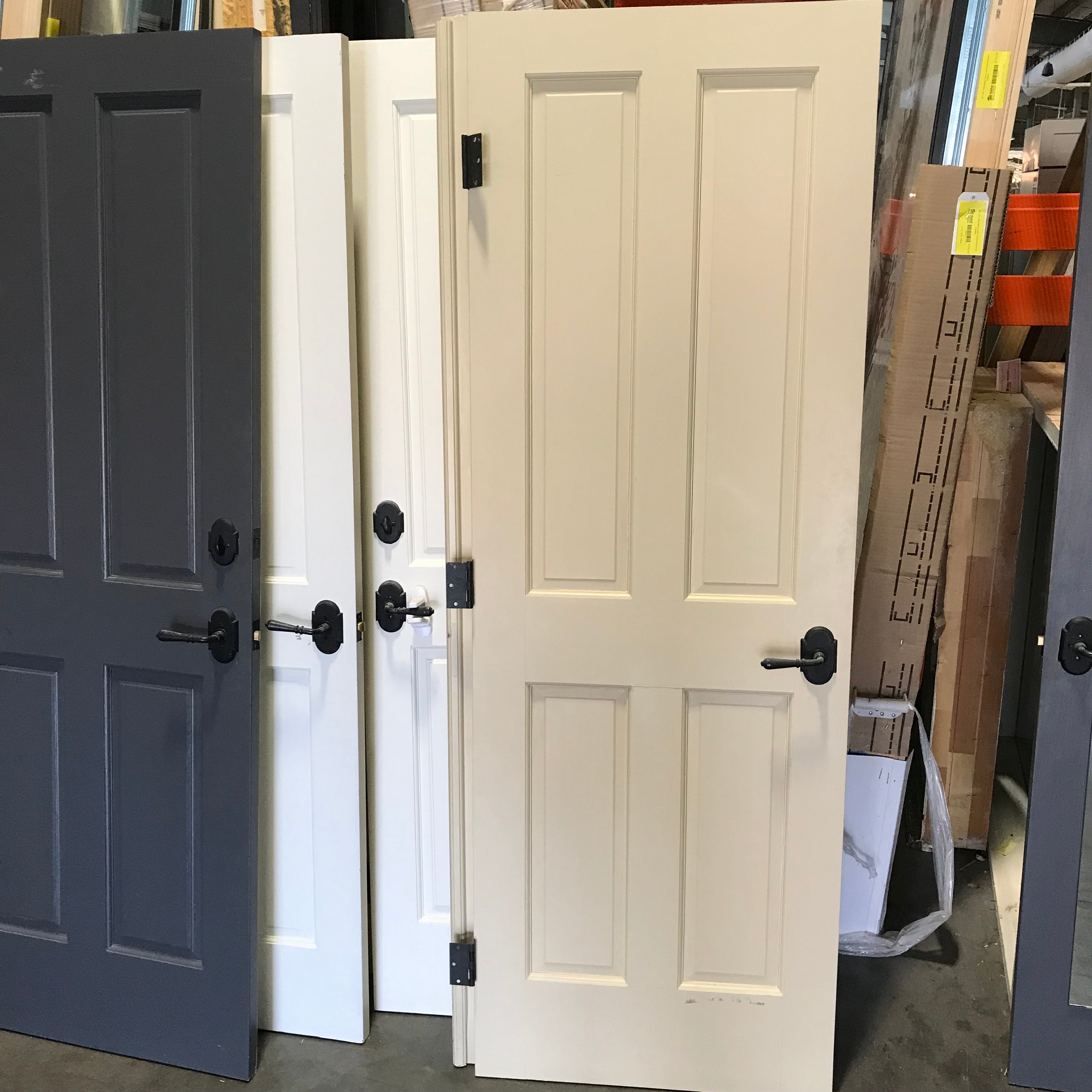 27.75"x 79.75"x 1.25" 4-Panel Painted Wood Interior Door