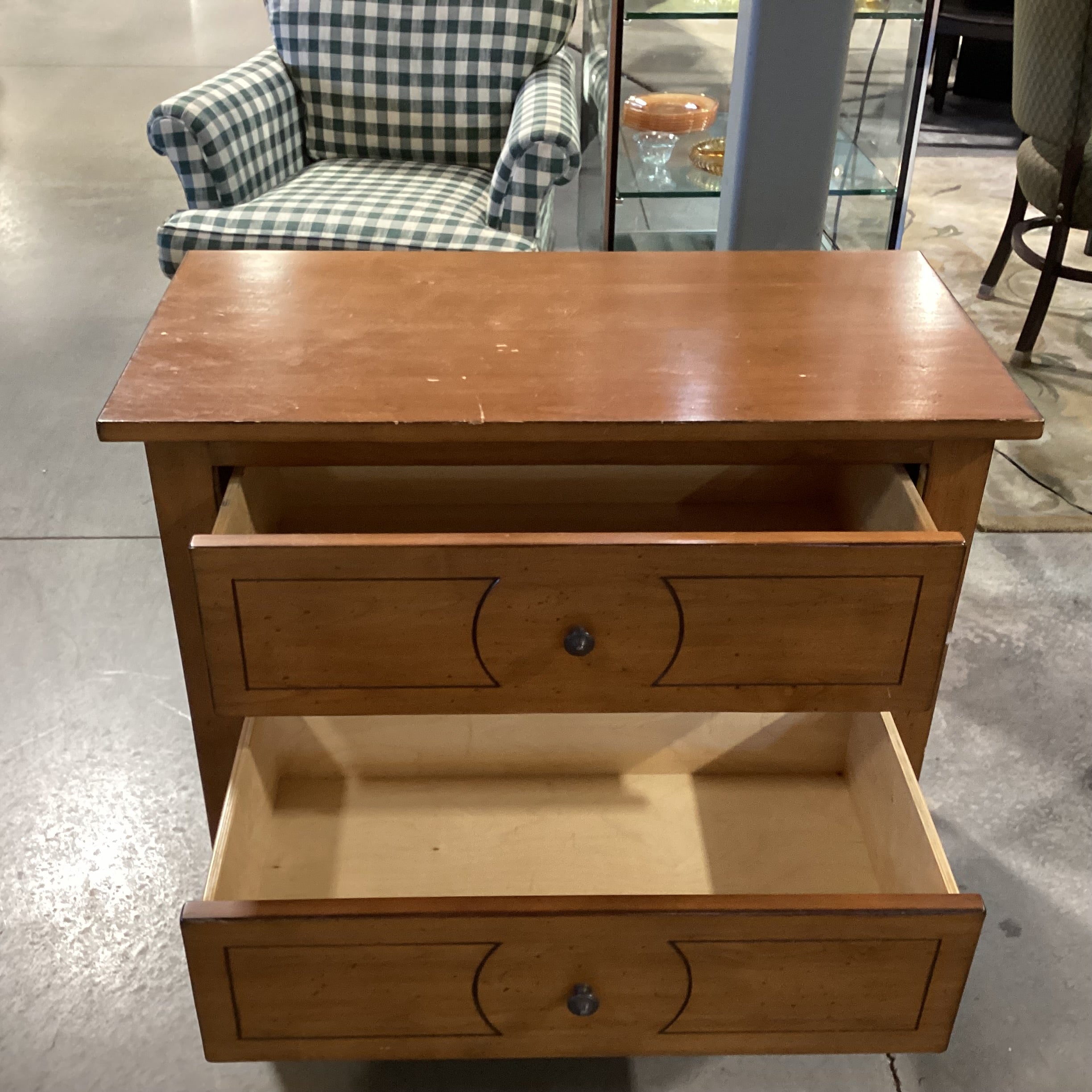 Finished Wood 2 Drawer Chest 36"x 18"x 30"