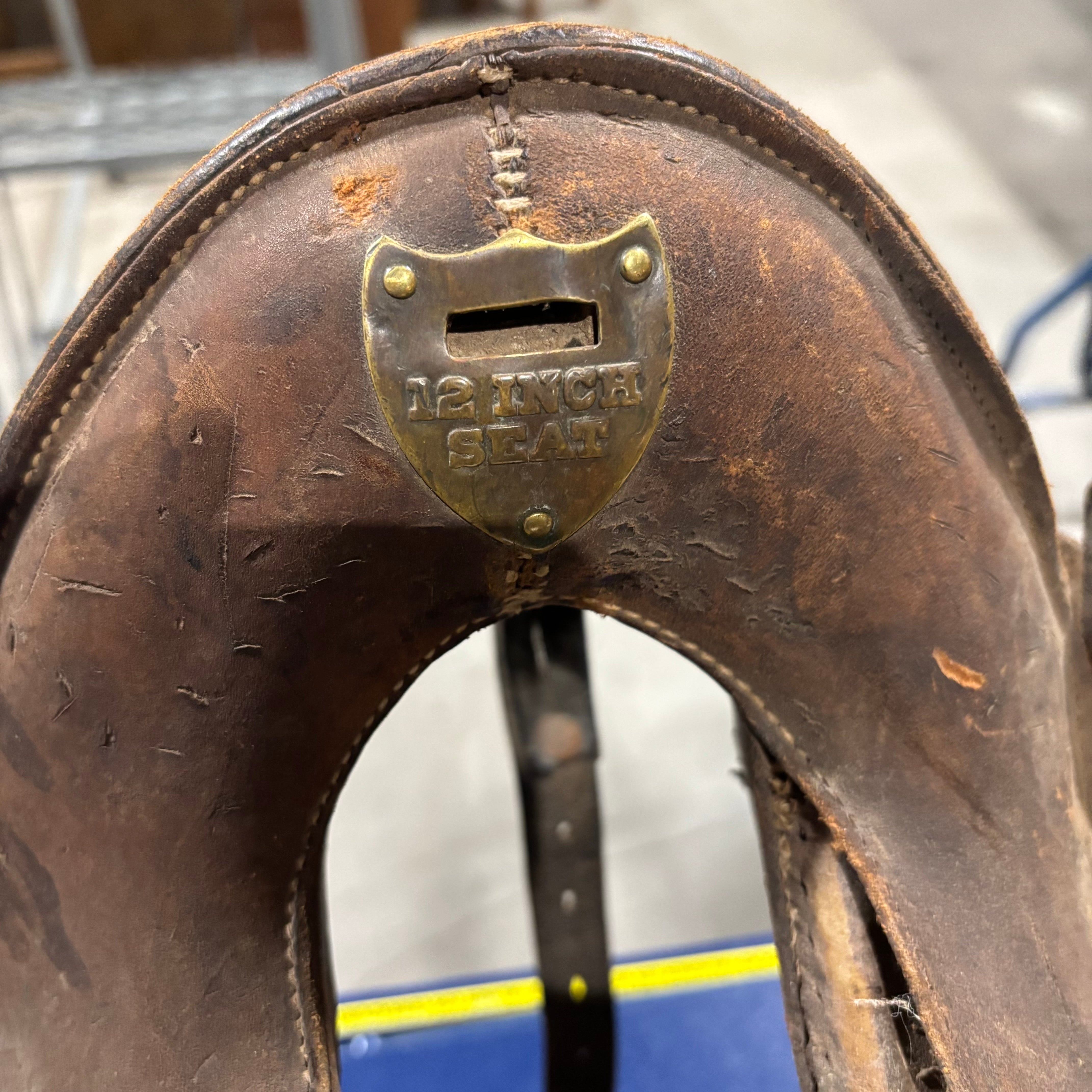 Antique WWI McClellan Saddle with Antique Wooden Saddle Stand or Pack Saddle