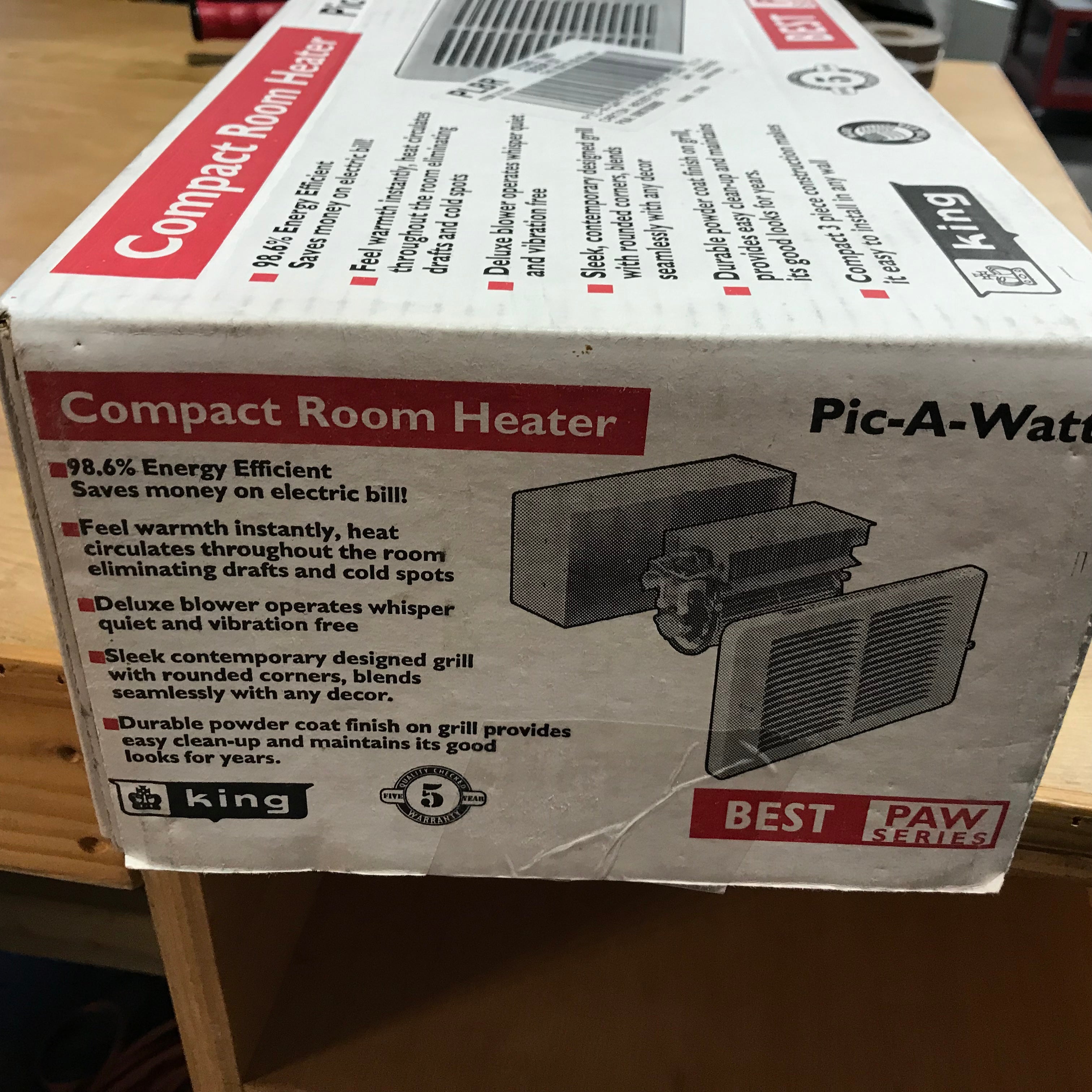 Paw Series Compact Room Heater Paw 2422 (New In Box)