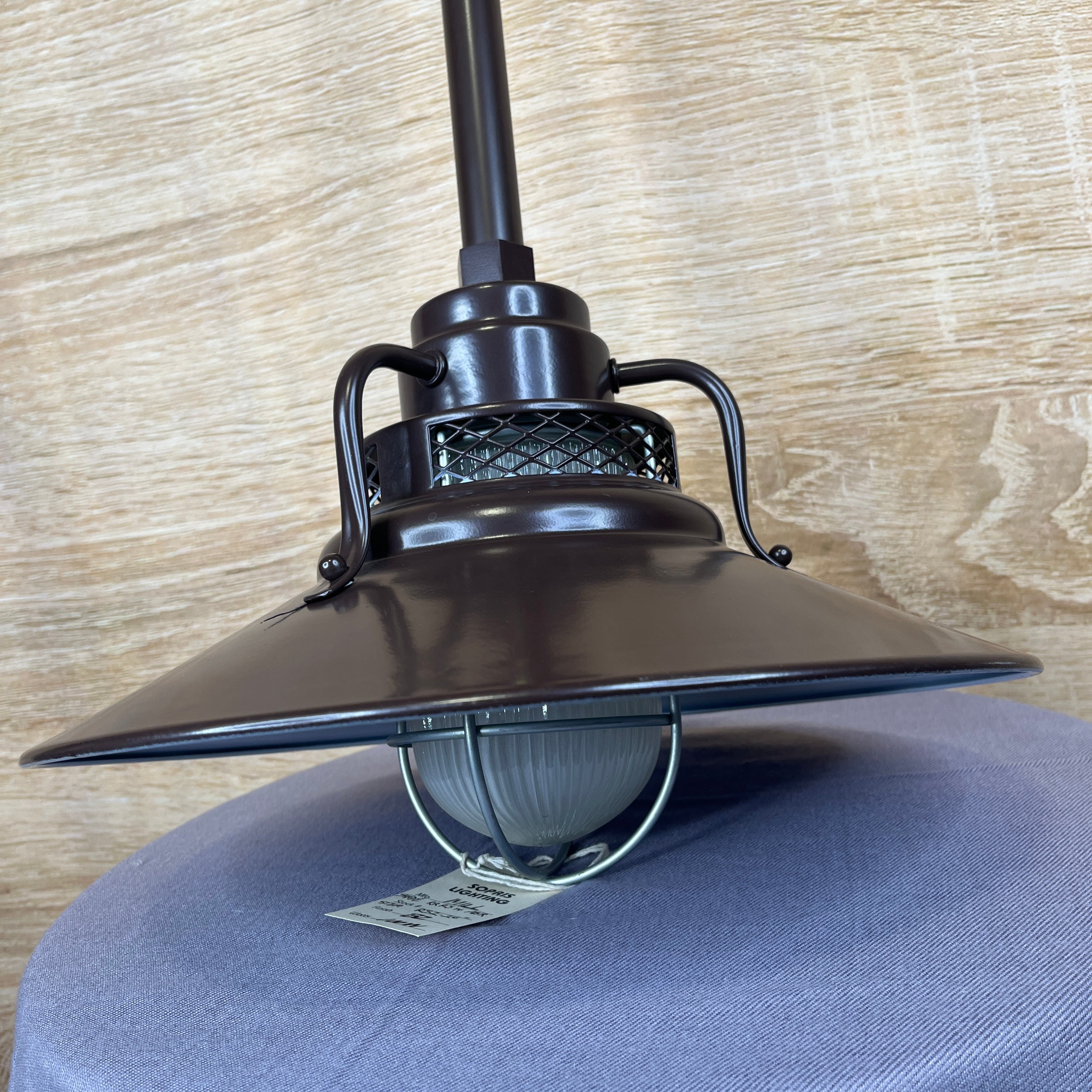 Pendant 14" Diameter x 38" Millenium Lighting 1-Light Bronze Lantern with Milk Shade Glass Ceiling Pendant 14" DIamteter x 38"