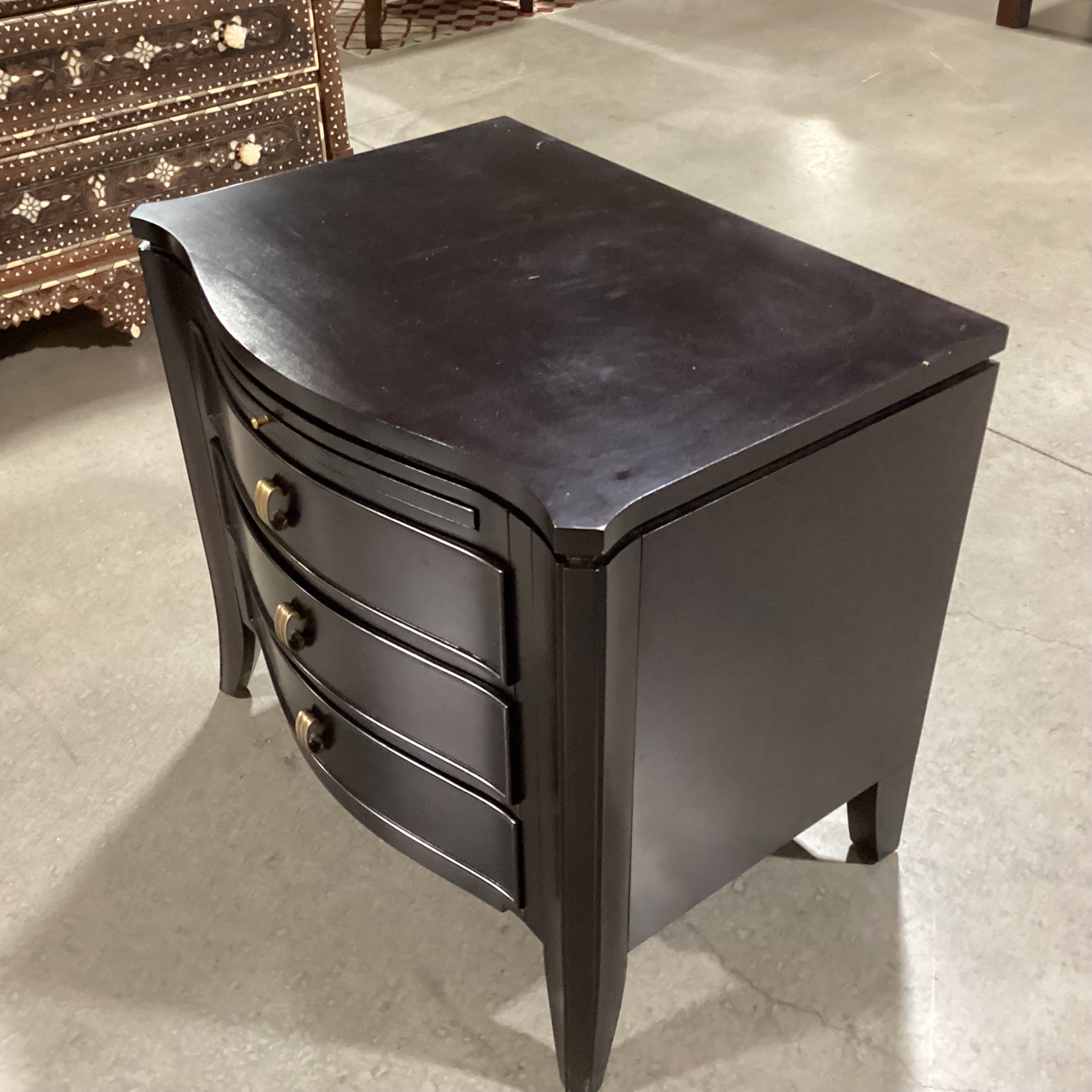 Brownstone Dark Finish Wood 3 Drawer with Pullout Night Stand 31.5"x 22"x 28"