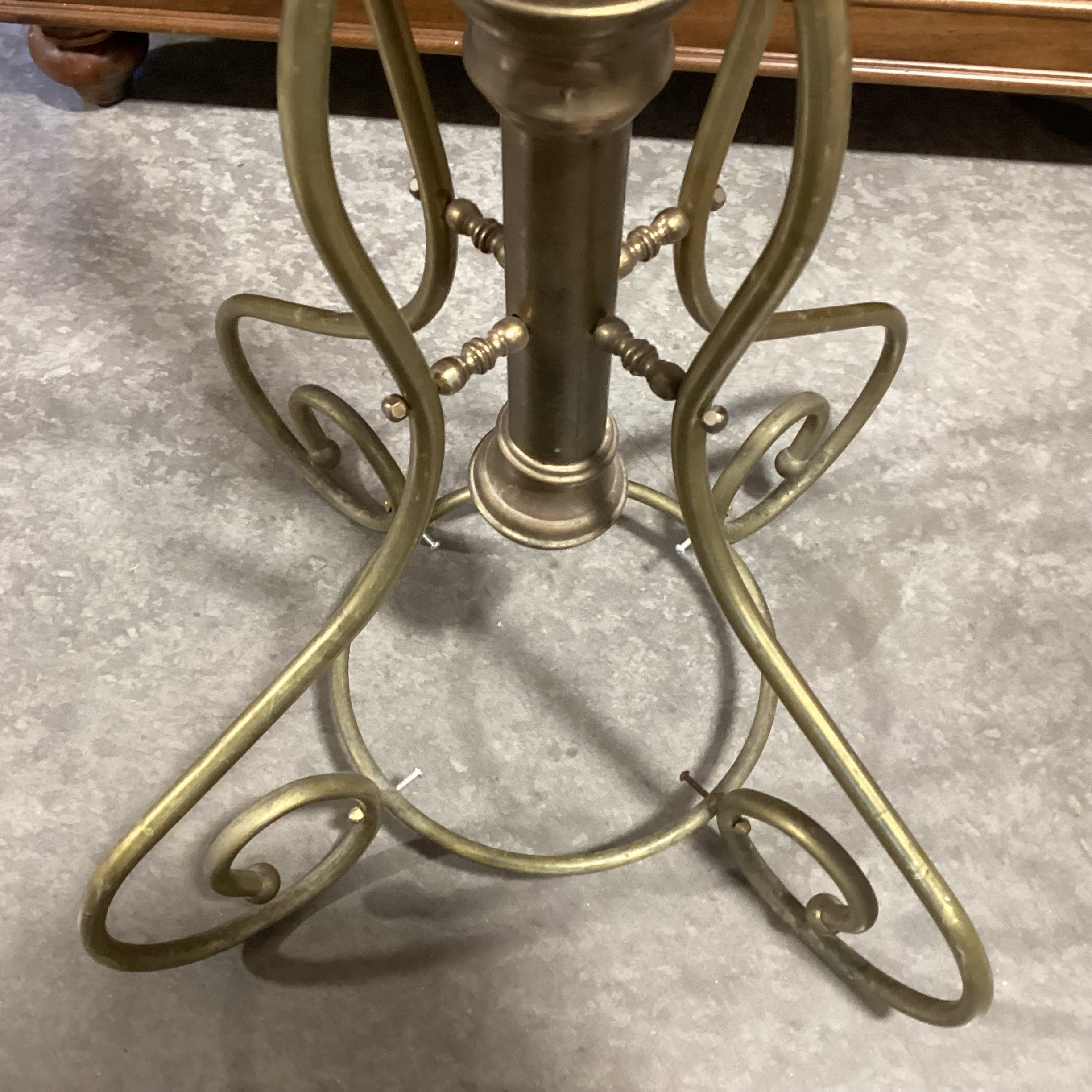 Antique Brass Coat Rack 26" Diameter x 74"