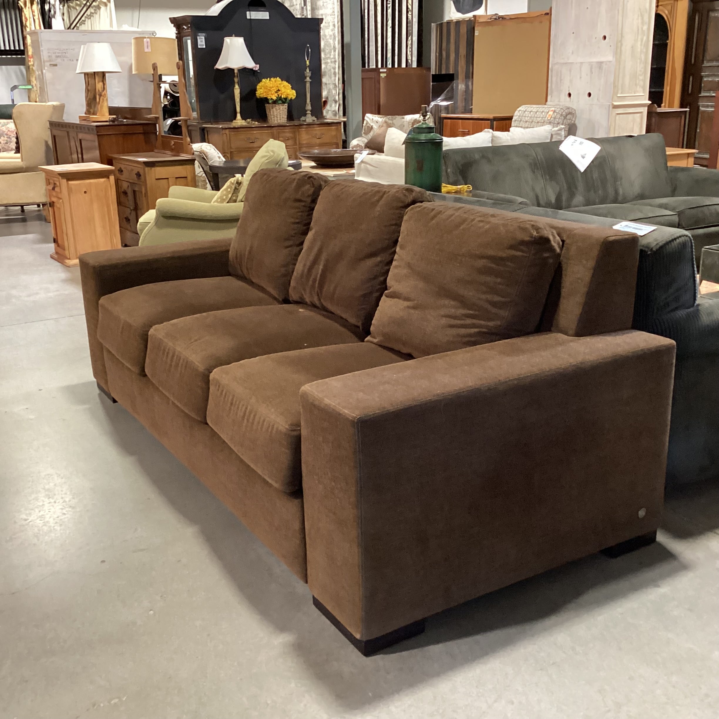American Leather Furniture Brown Woven Queen Comfort Sleeper Sofa 90"x 41"x 35"