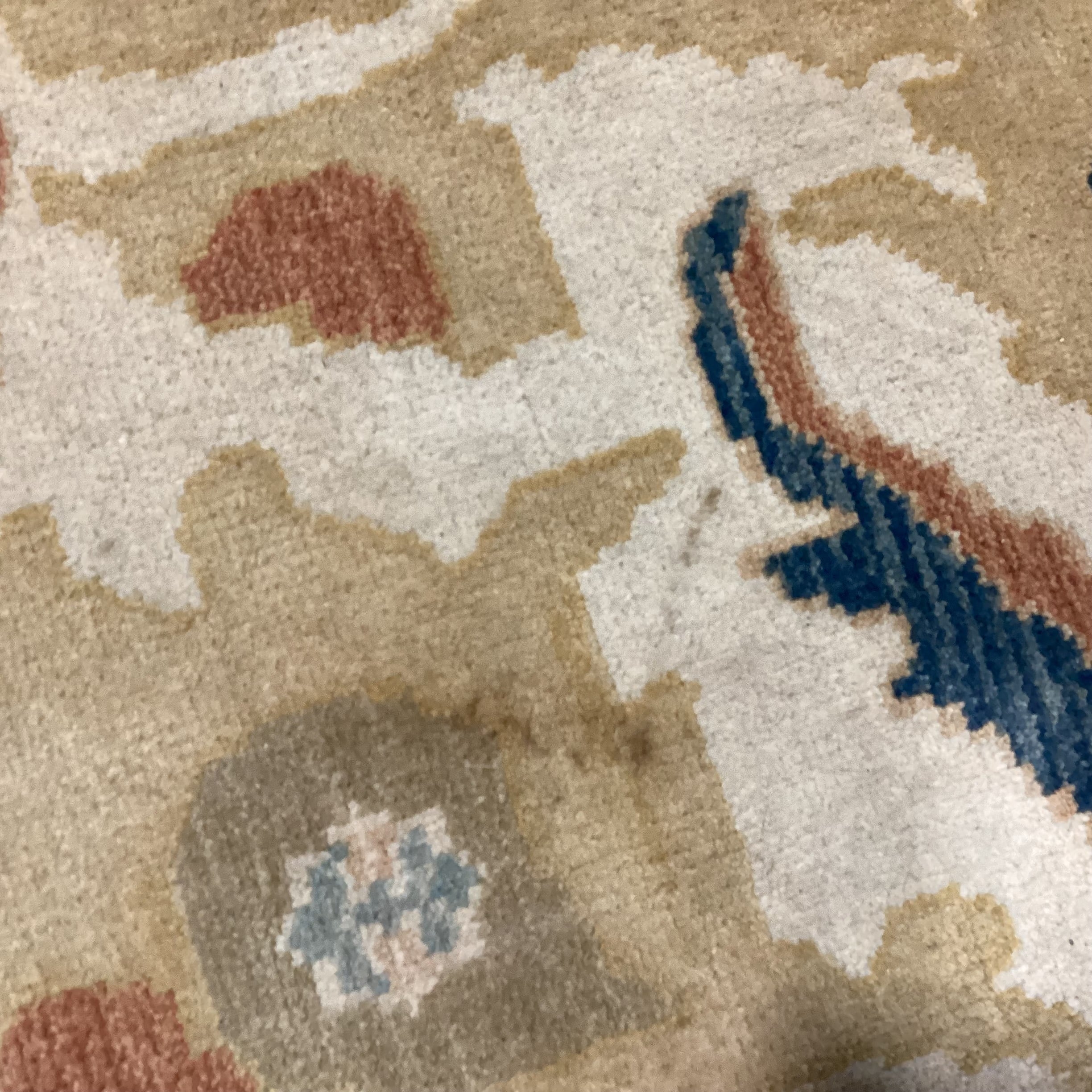 Gold Burnt Orange & Teal Hand Woven Wool Rug 11'x 15'2"