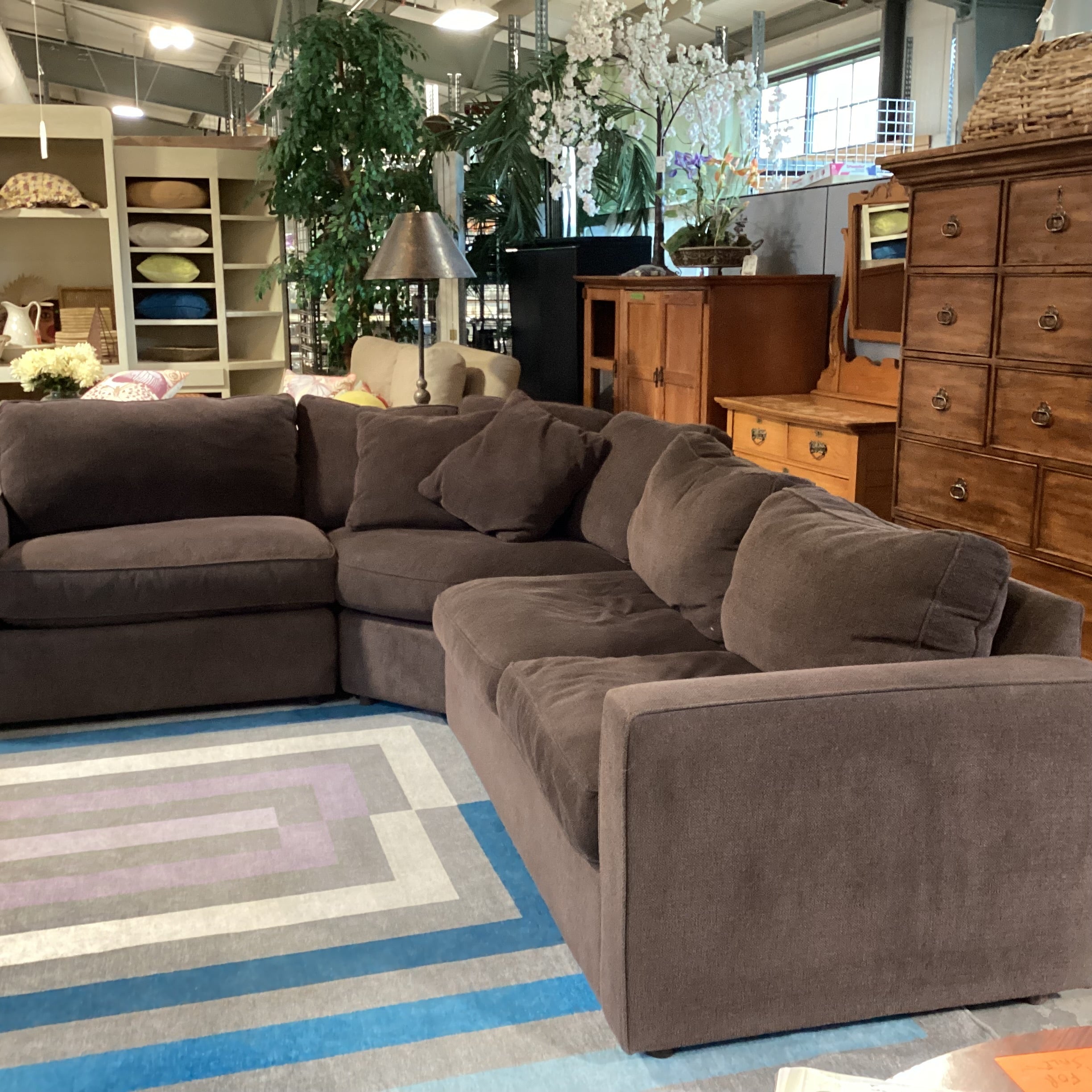Room & Board Eggplant 3 Piece Sectional 84"x 105"x 36"x 30"