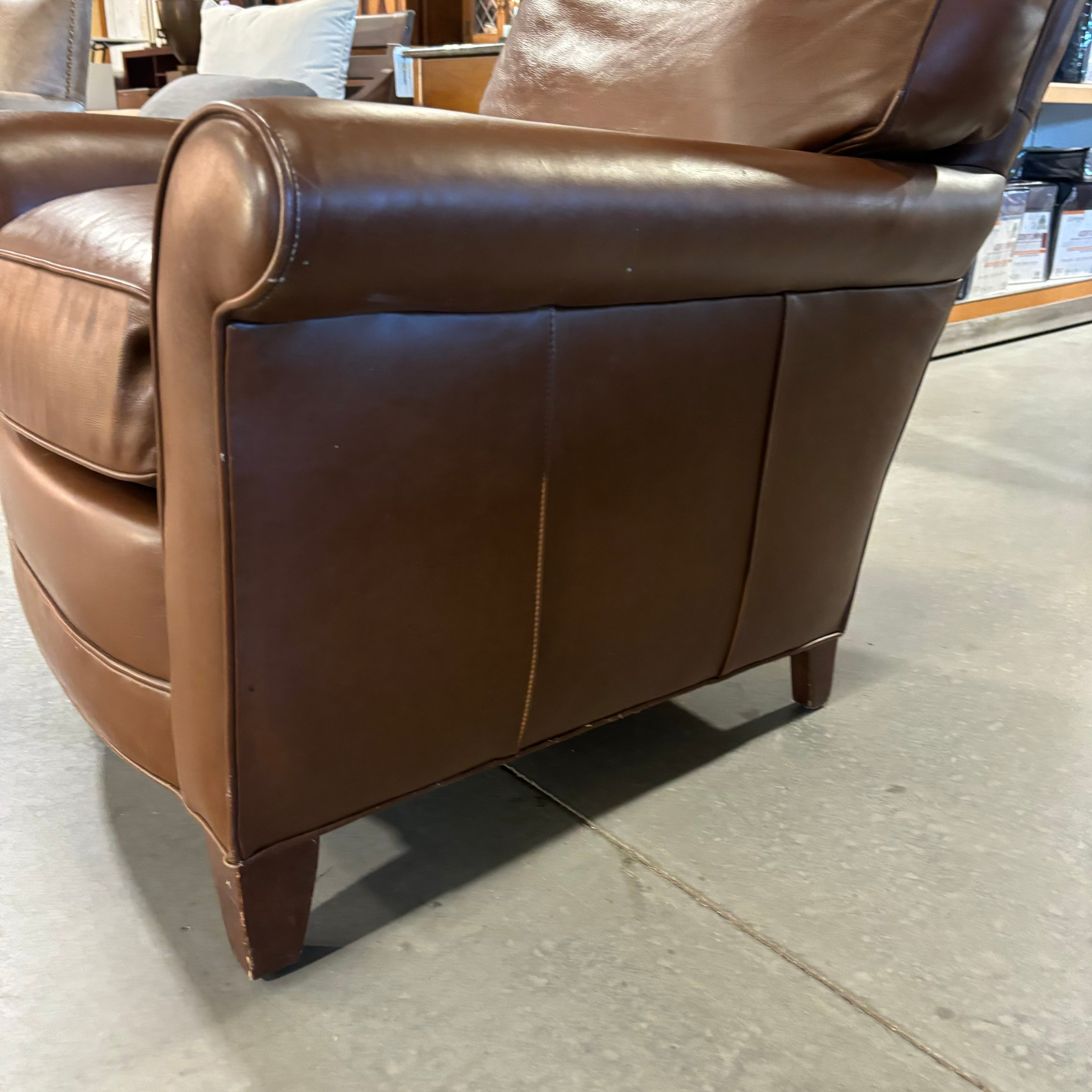 Hancock & Moore Leather Chair 35"x 40"x 32"