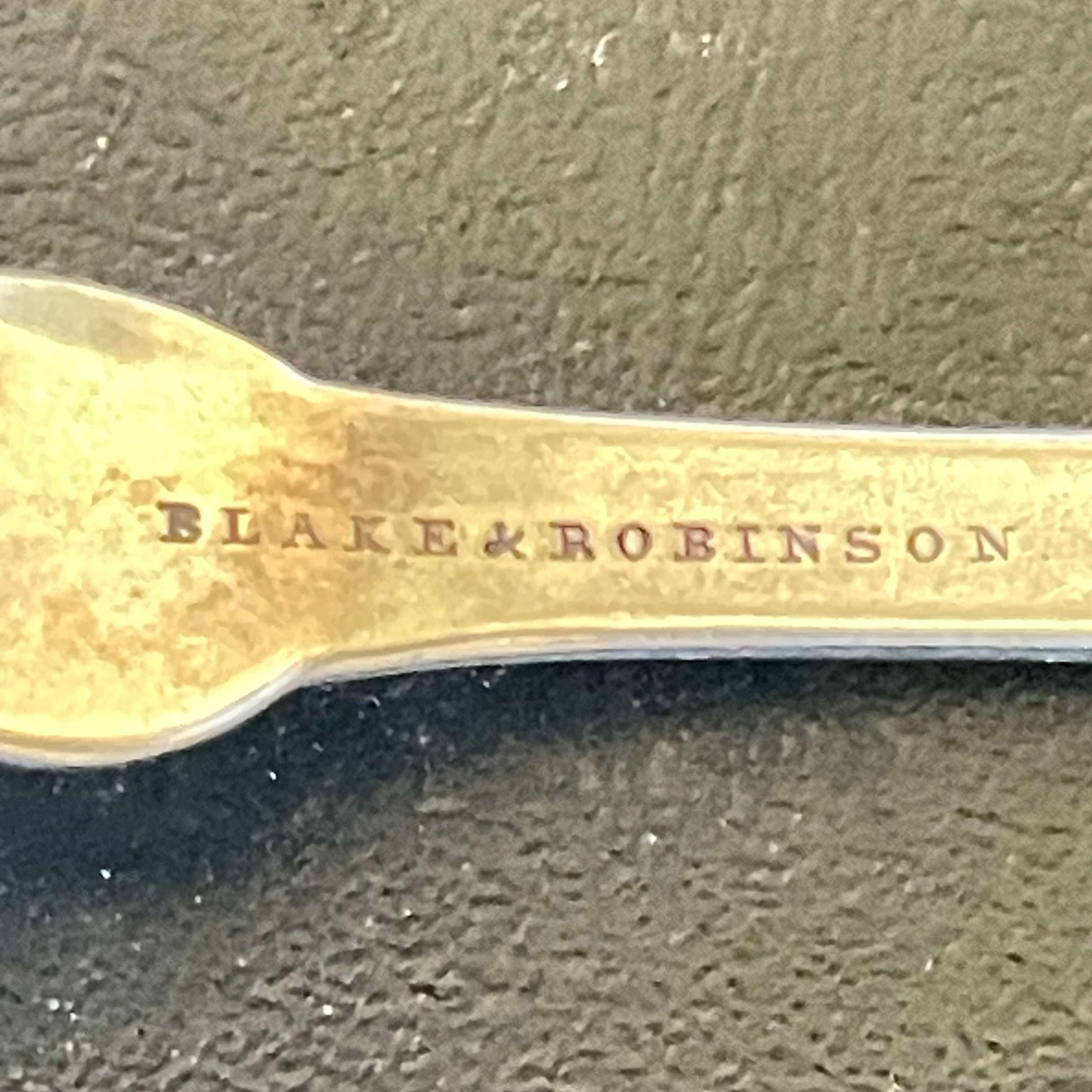 Antique Coin Silver Berry Spoon By Blake&Robinson, Worcester,Ma 1864-1872