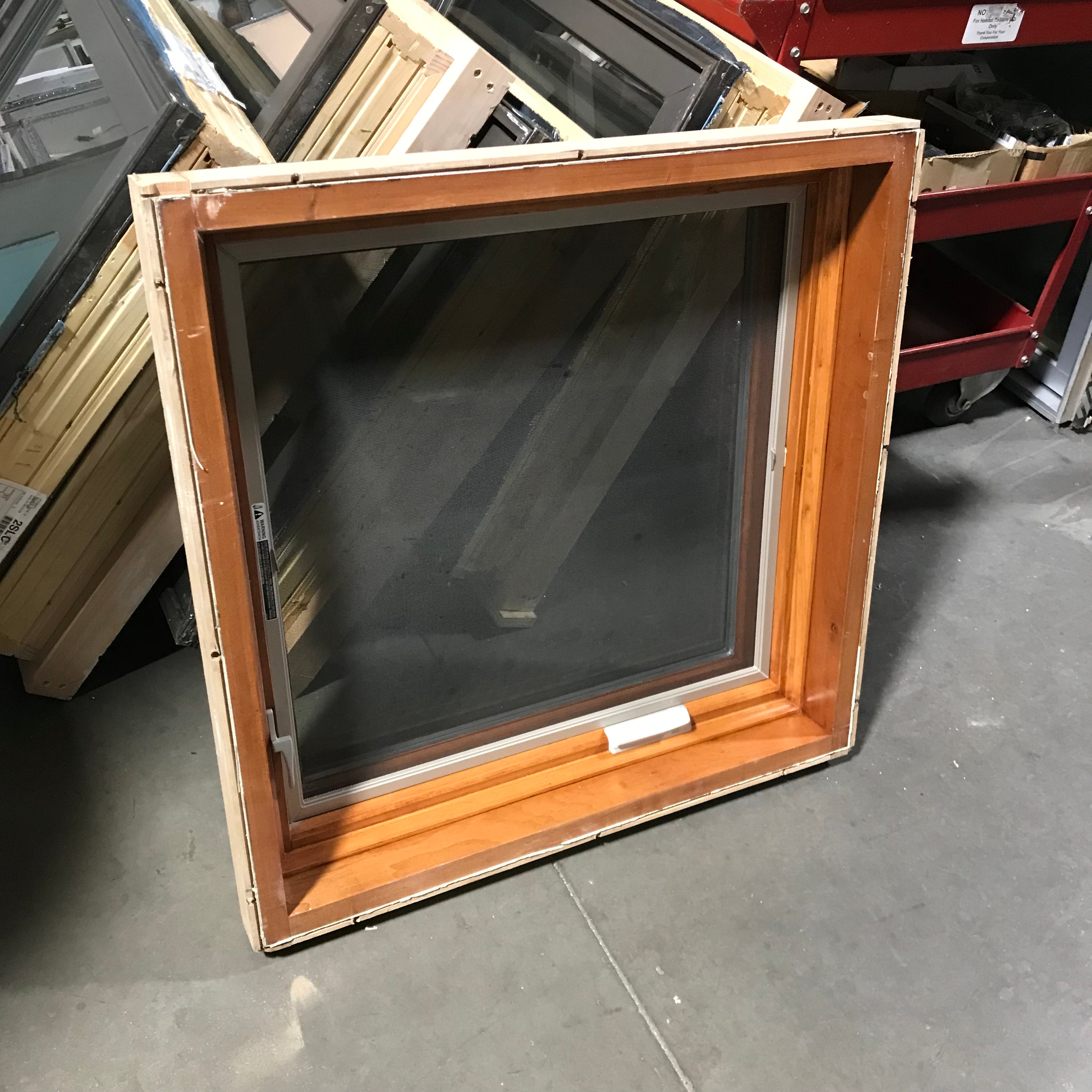 29"x 29"x 3.75" Brown Metal Clad Single Casement Exterior Window